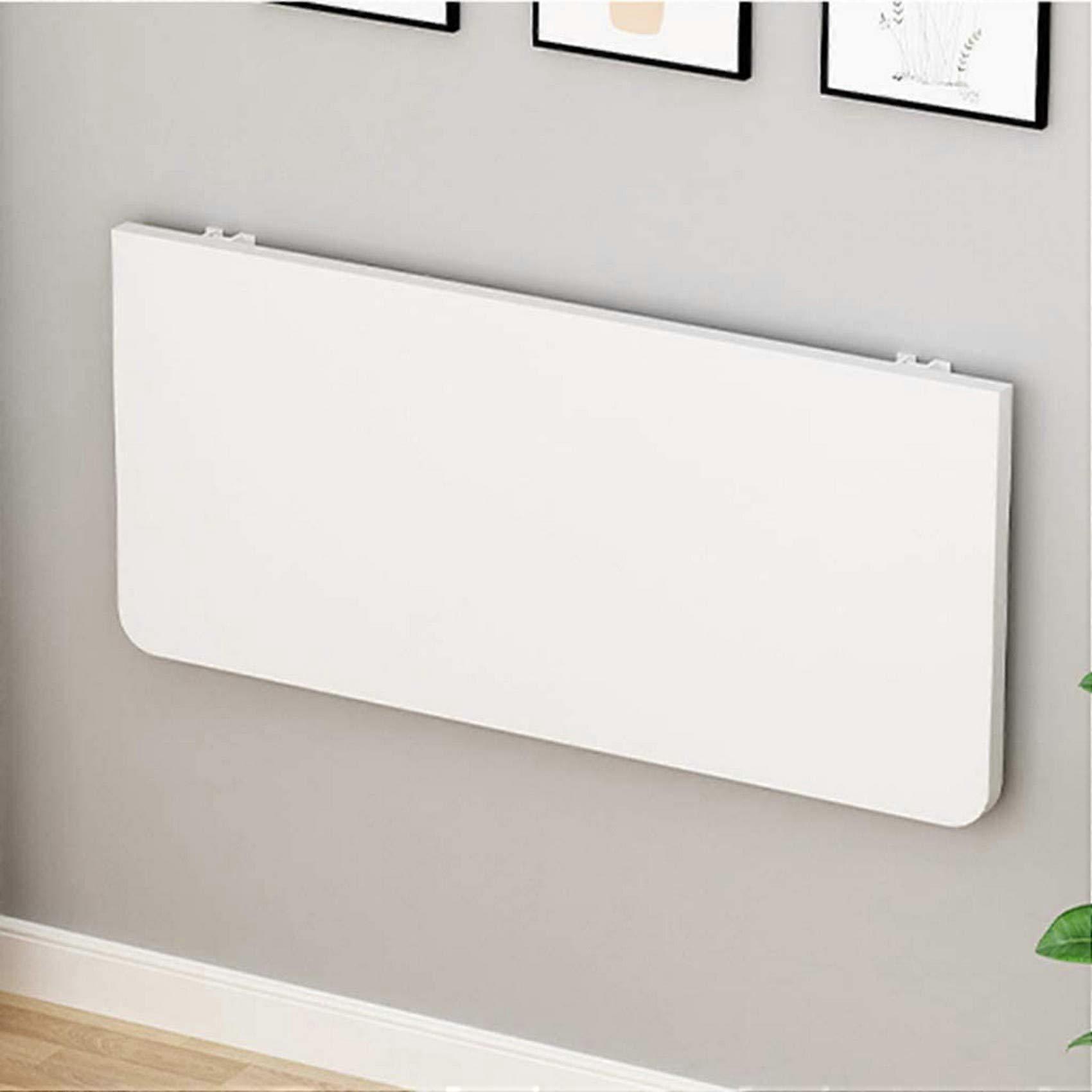 Wall Mounted Folding Table with Adjustable Height, Space Saving Fold Down Desk for Home Office