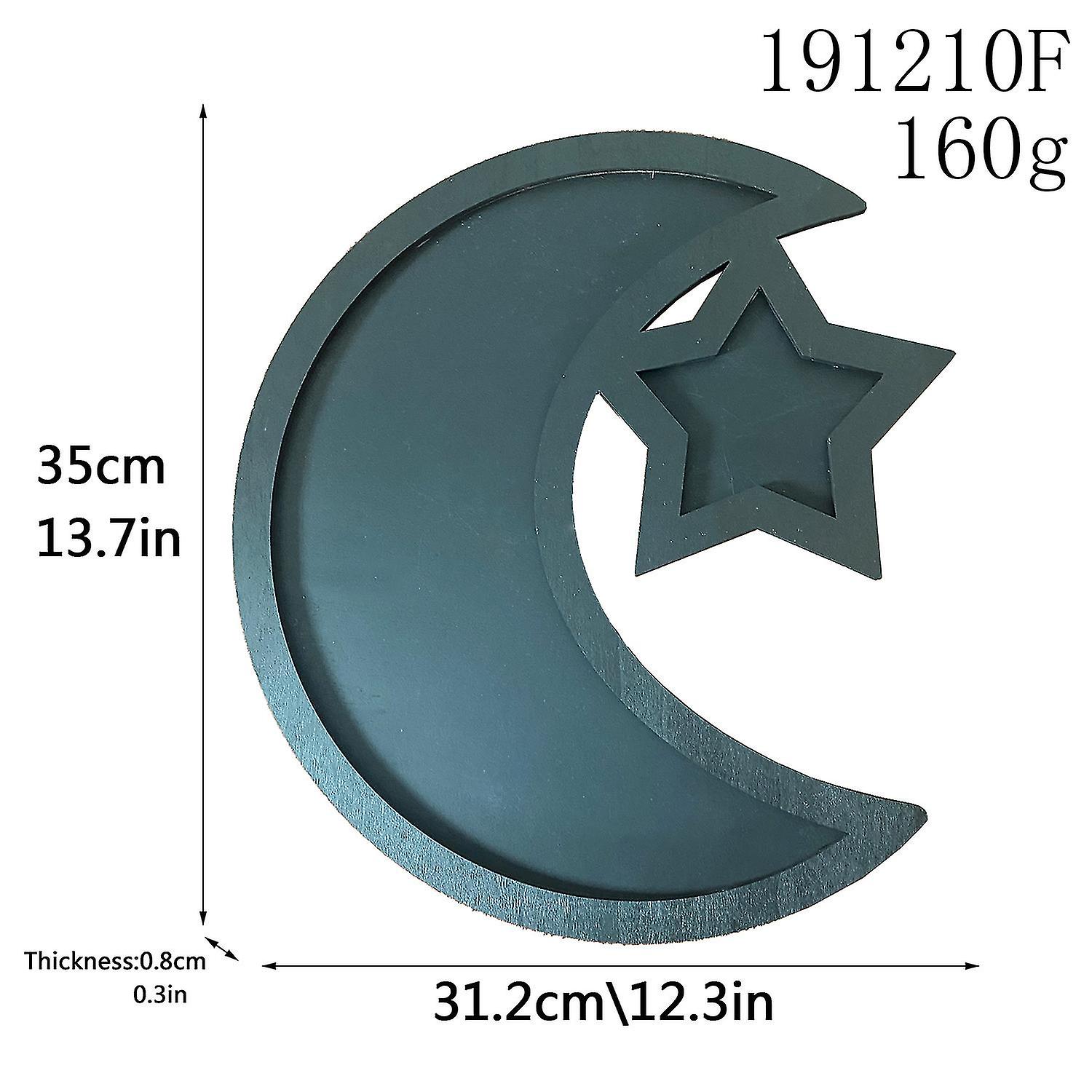 Pxcl Ramadan Wooden Tray Eid Plates Ramadan Decorations Serving Tableware