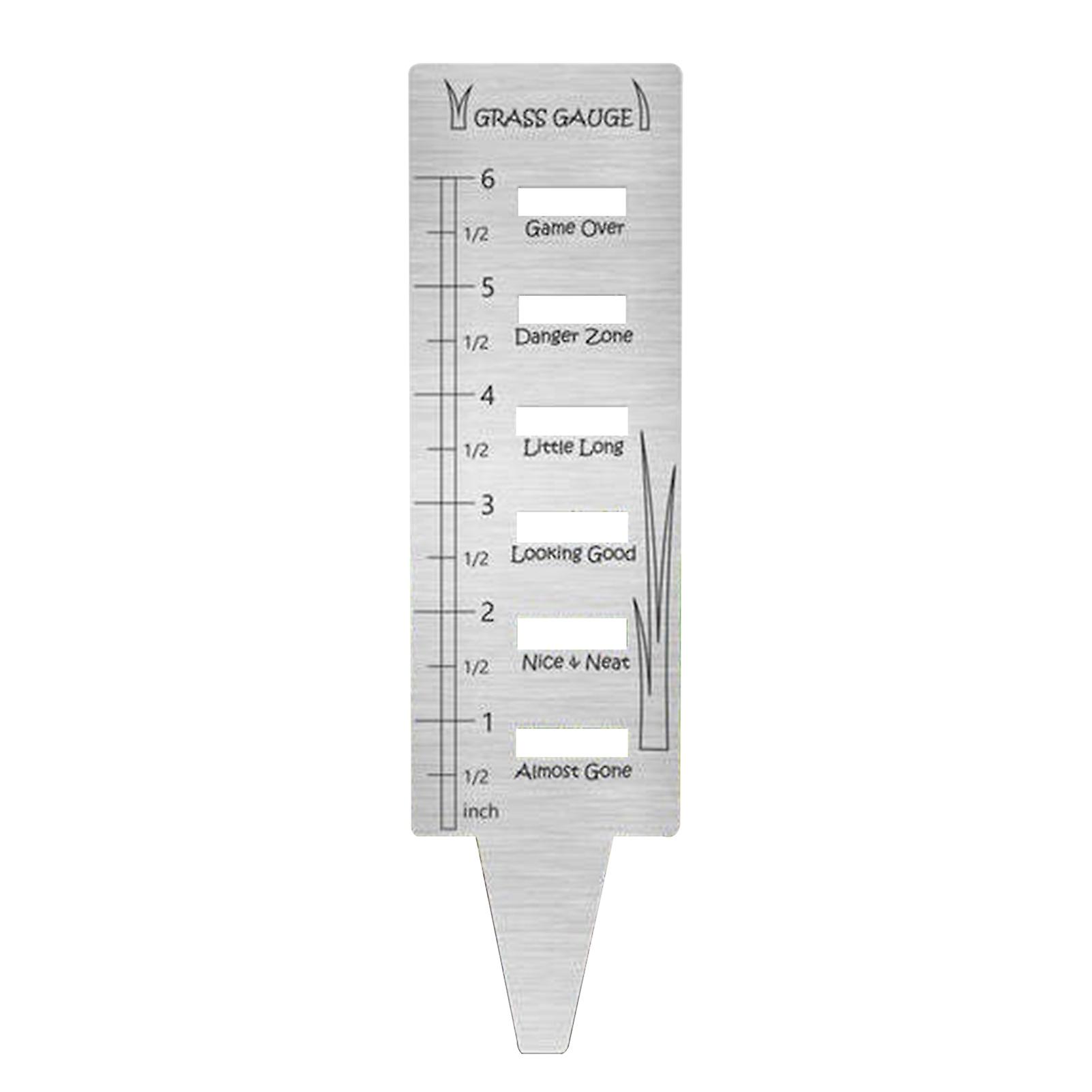 Stainless Steel Grass Gauge With Scale Outdoor Lawn Trimming Measuring Tool
