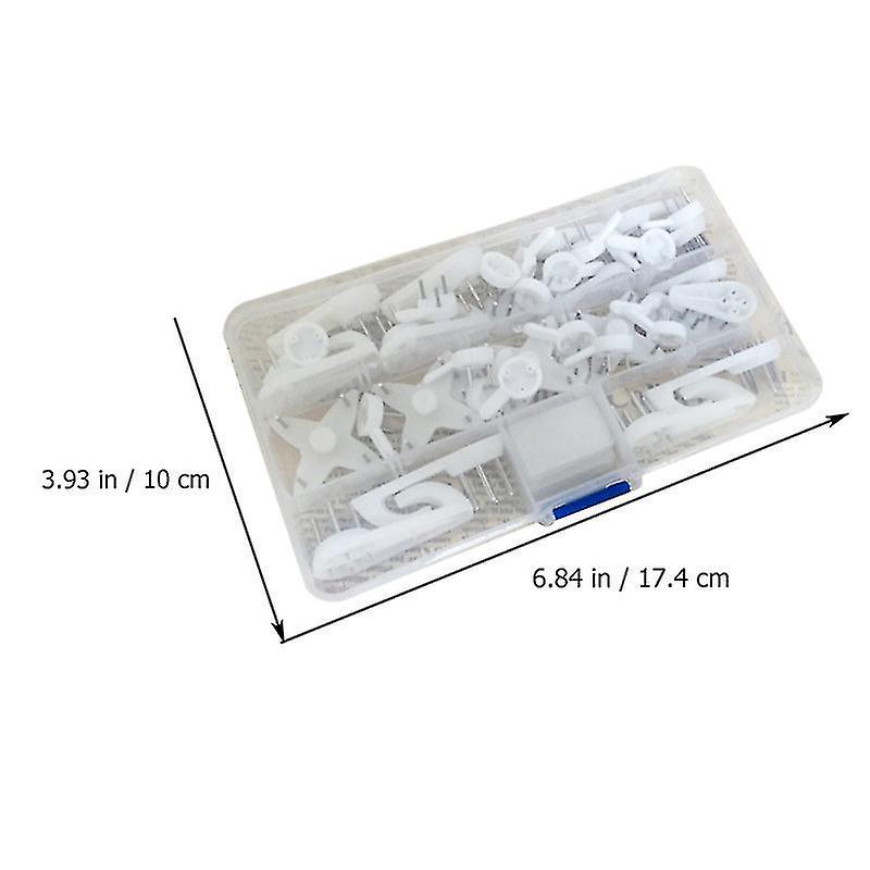 17.4X10cmホワイトユーティリティフック1セットの結婚式の写真ハンギングピクチャーフック壁釘収納ボックス付き