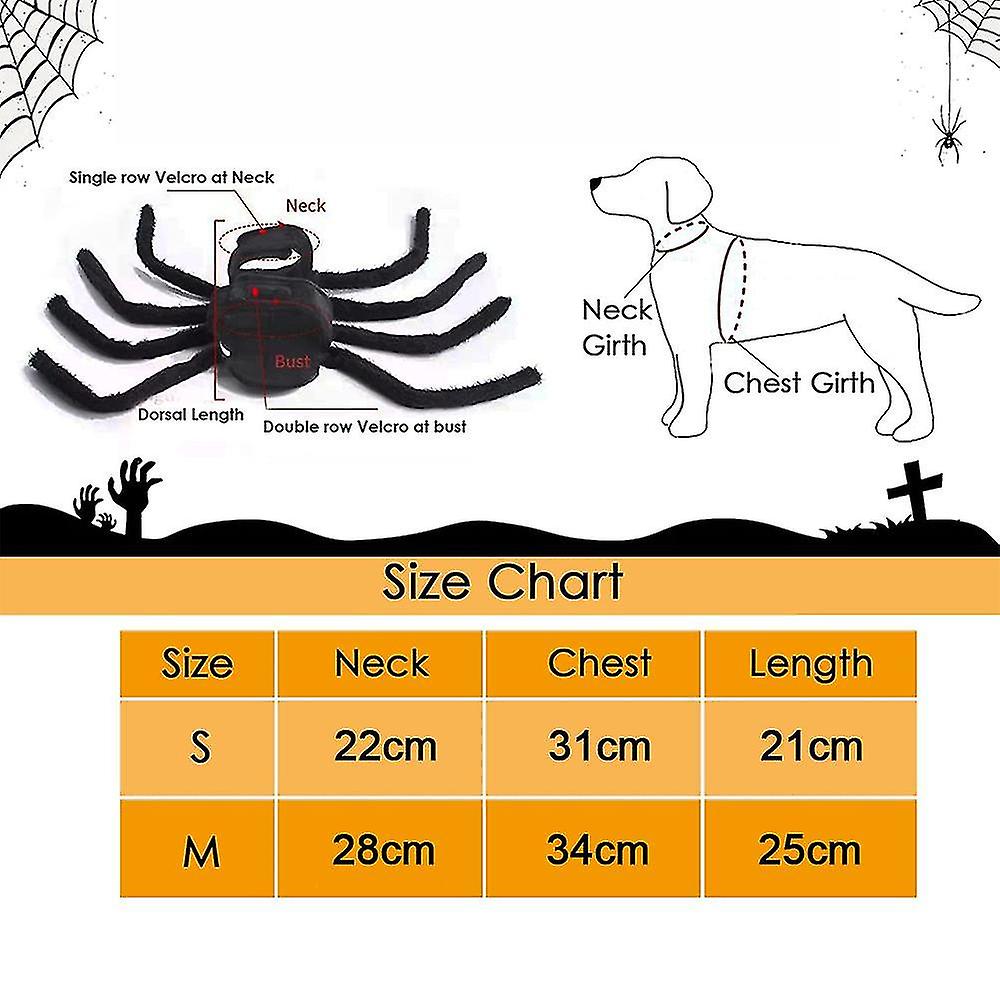 Hunde-Halloween-Kostüm – Pelzige Riesen-Spinne Mit 64 LEDs Für Große Hunde, Verstellbar, Orange