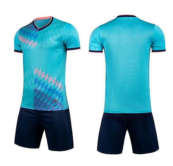 منفذ جديد تنفس امتصاص العرق سريع التجفيف كرة القدم الزي الرسمي دعوى الأطفال الكبار قصيرة الأكمام المنافسة التدريب الرياضة جيرسي للرجال وW