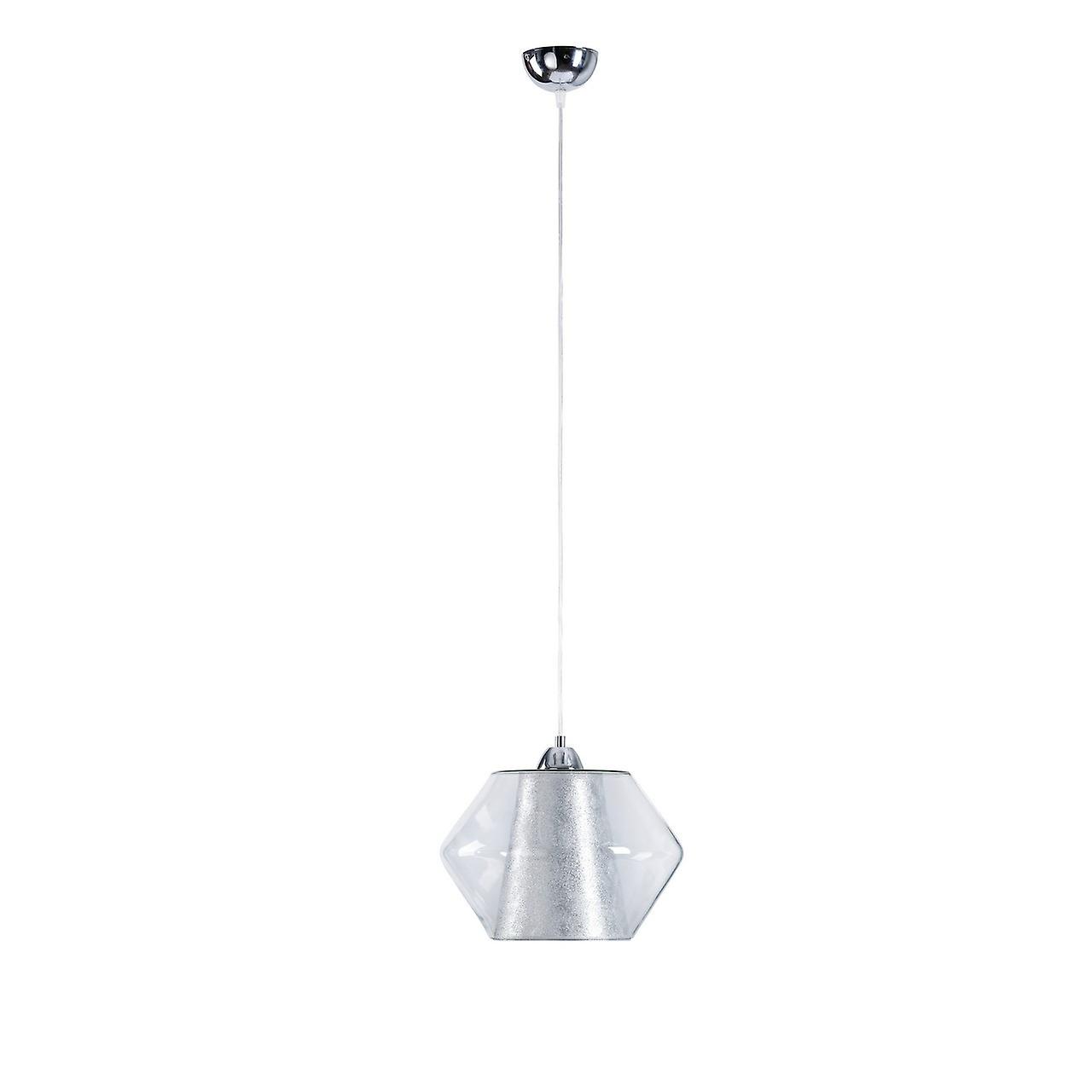 Rodes Dome Pendant Ceiling Light Silver, 30cm, 1x E27