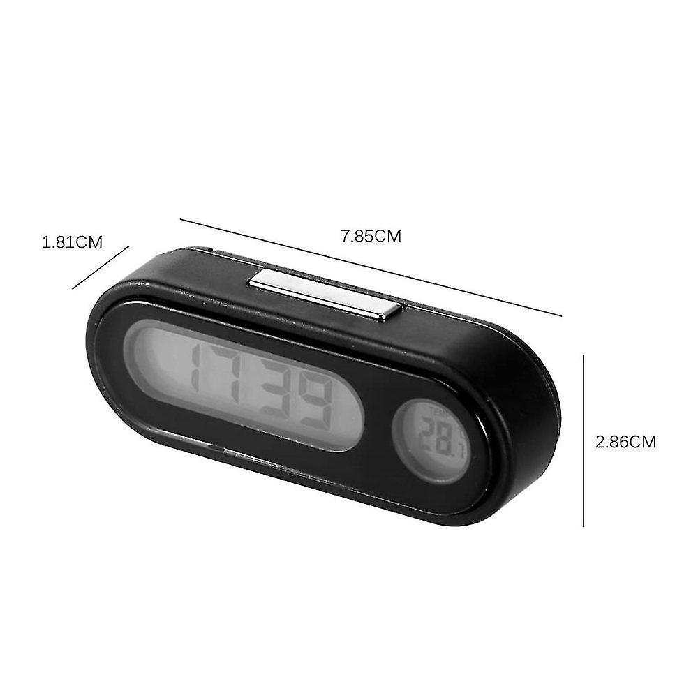 Car Clock, Car Digital Clock With Thermometer Mini Vehicle Dashboard