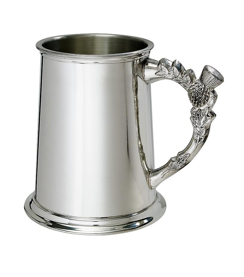 Thistle Handle Pewter Tankard - 1 pint