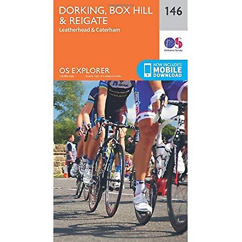 OS Explorer Map (146) Dorking, Box Hill and Reigate