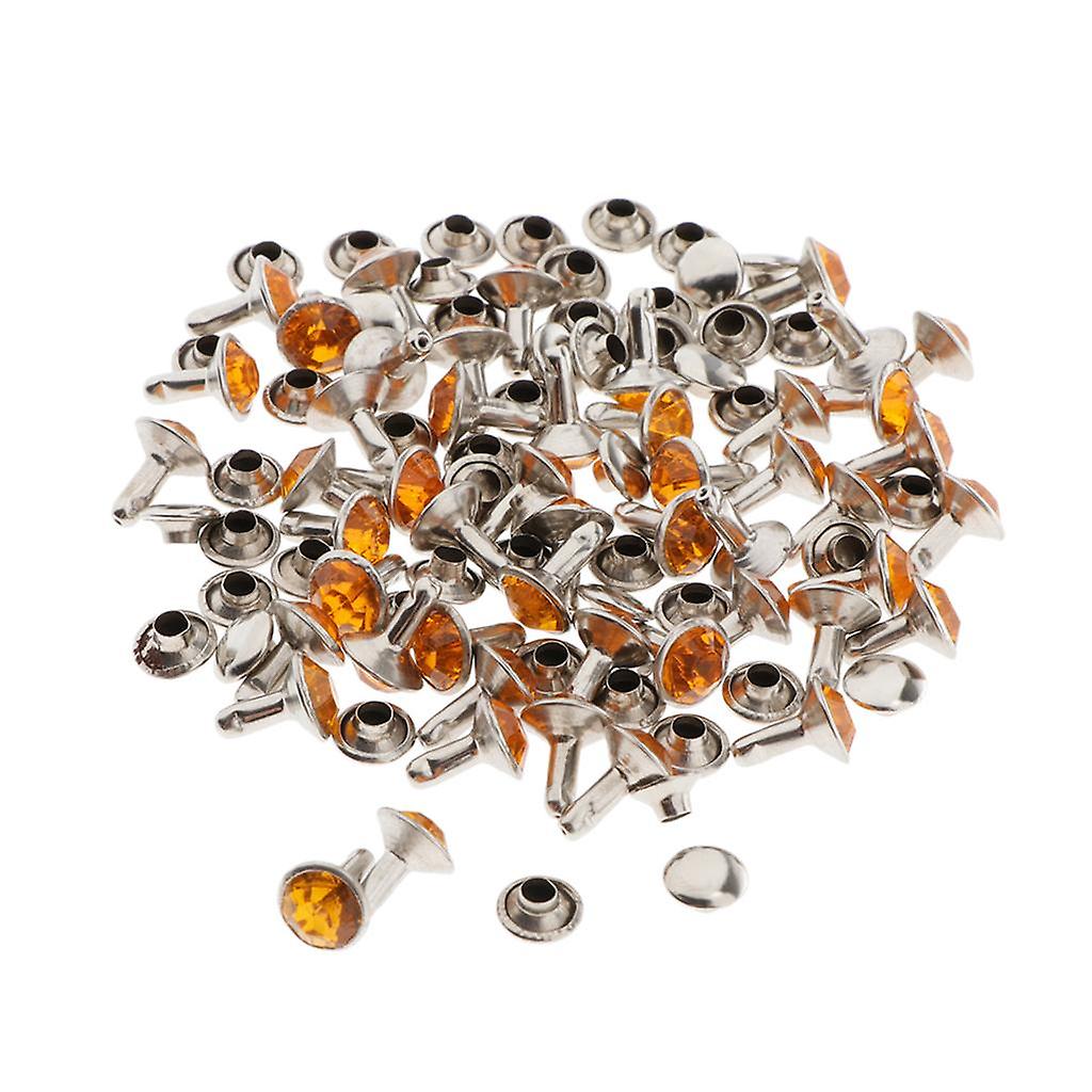 50pcs Snap Button Rivets Leather Craft for Garment Accessories 7mm Clear