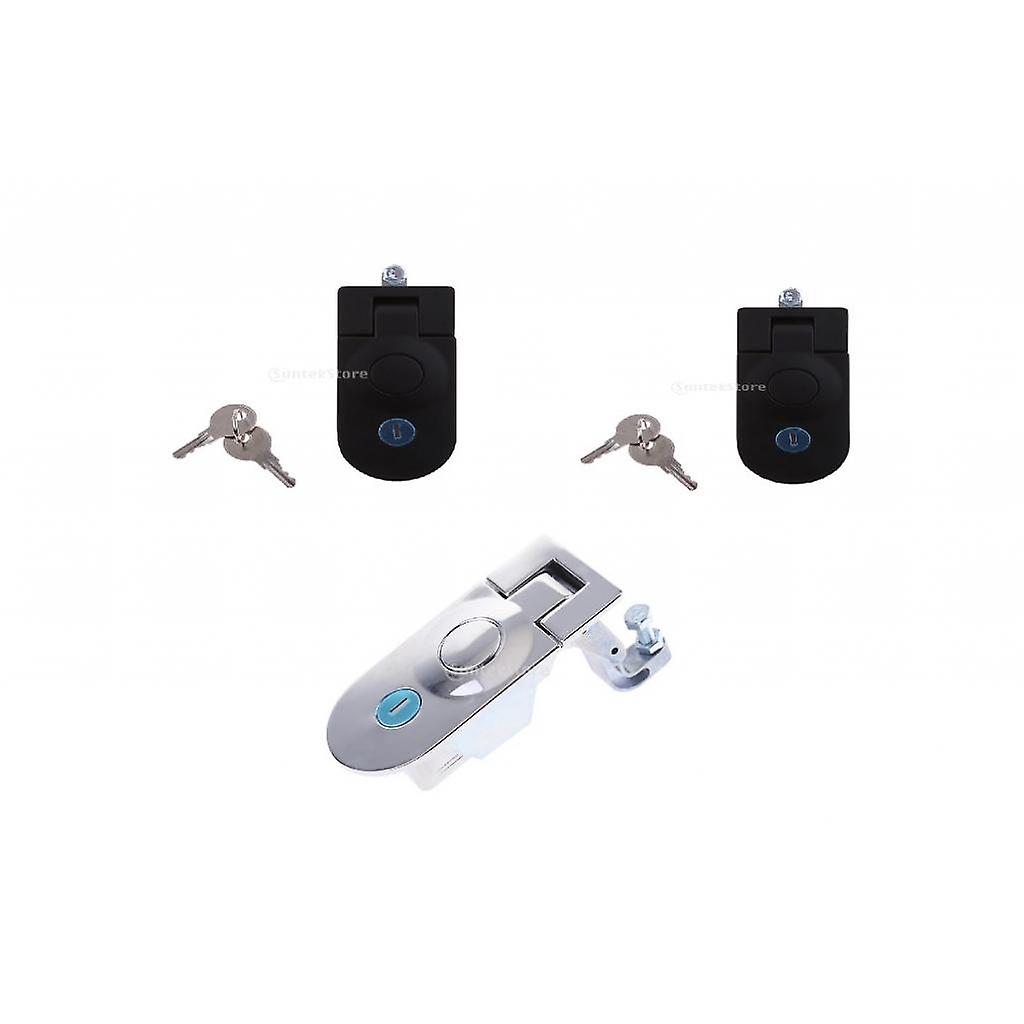 3x Compression Chrome Flush Mount Push Locks Latch Tool Box Camper Trailer