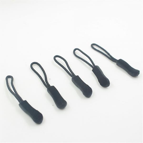 4x10pcs Zipper Pulls Replacement Zip Cord Puller Slider Jacket Backpacks Black