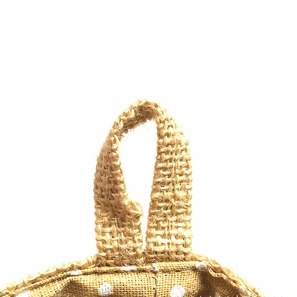 Cotton Linen Moisture Proof Storage Basket 14x12.5cm with Hook