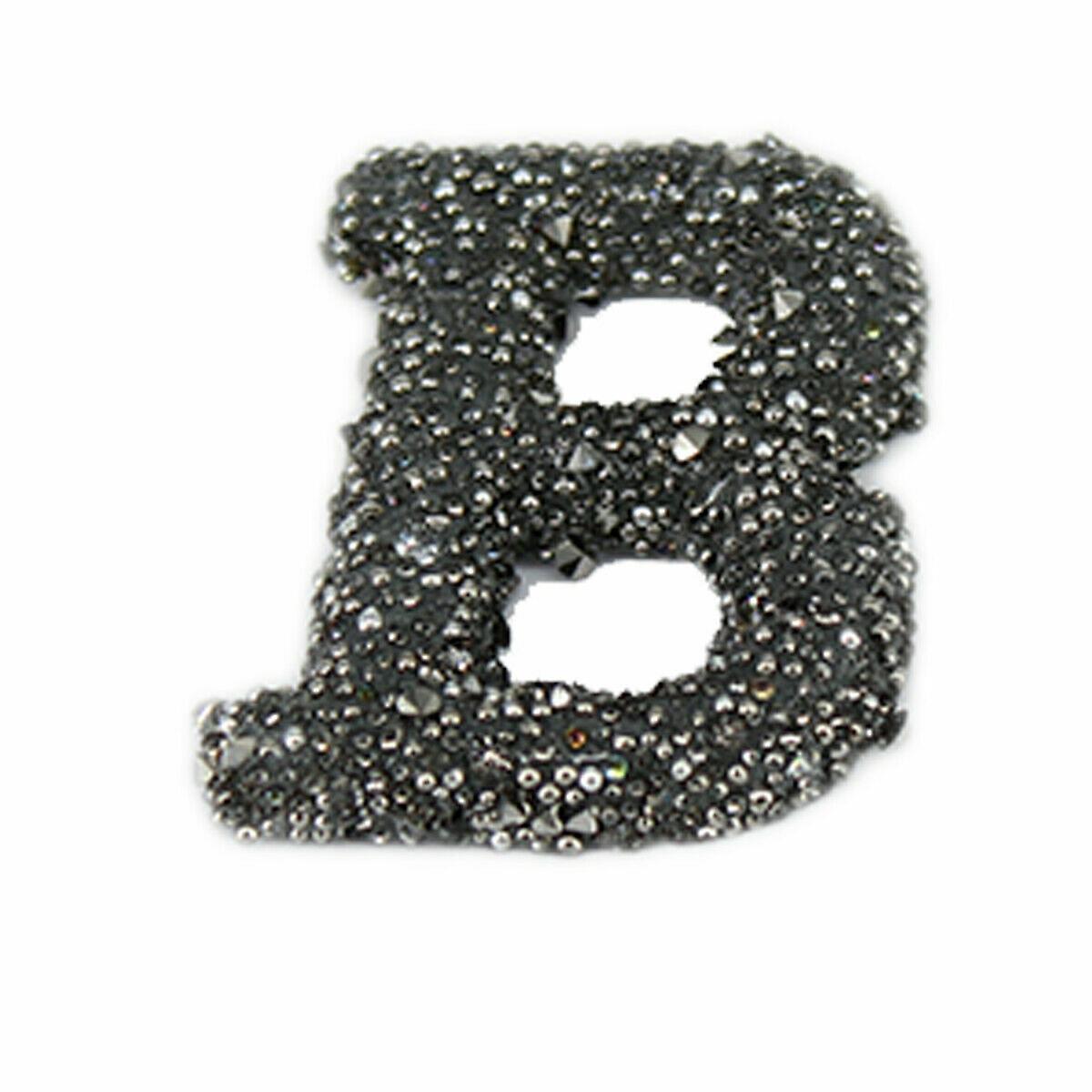 B Sparkle Alphabet Embroidery Patches