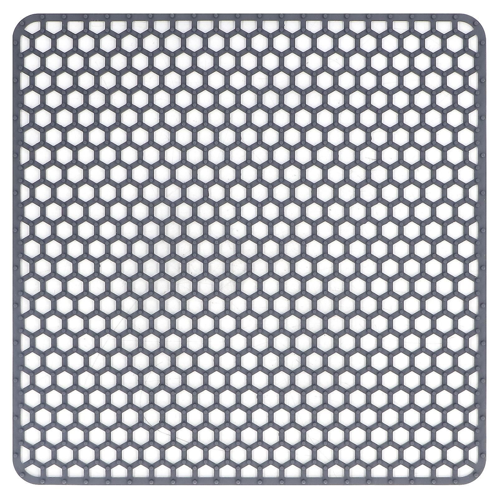 Grid-Pattern Silicone Sink Mat - Slip-Resistant Pad for Stainless Steel & Ceramic Sinks