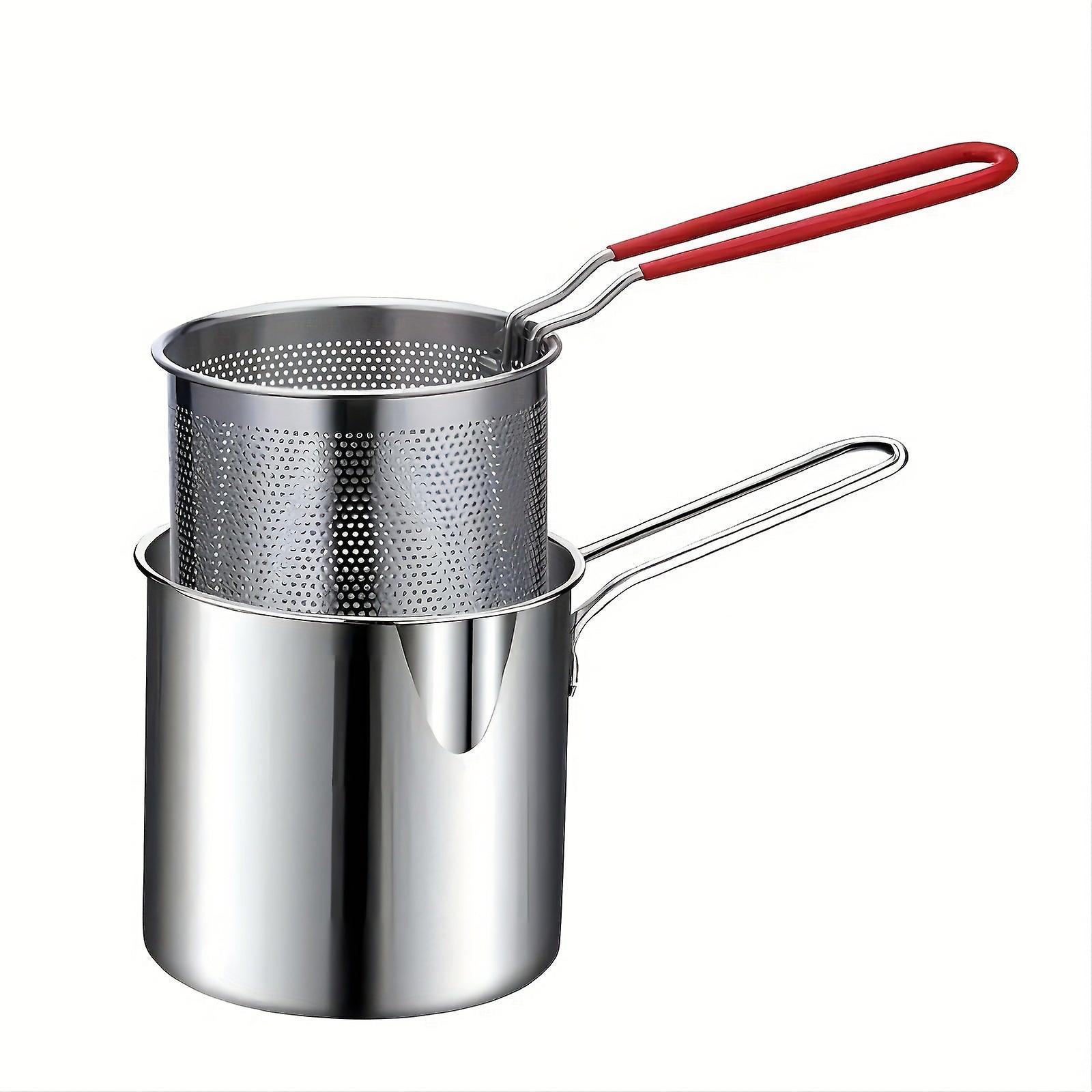 1Pc, Deep Fry Delicious Meals With This Japanese Tempura Frying Pot - Perfect For French Fries, Chicken & More!