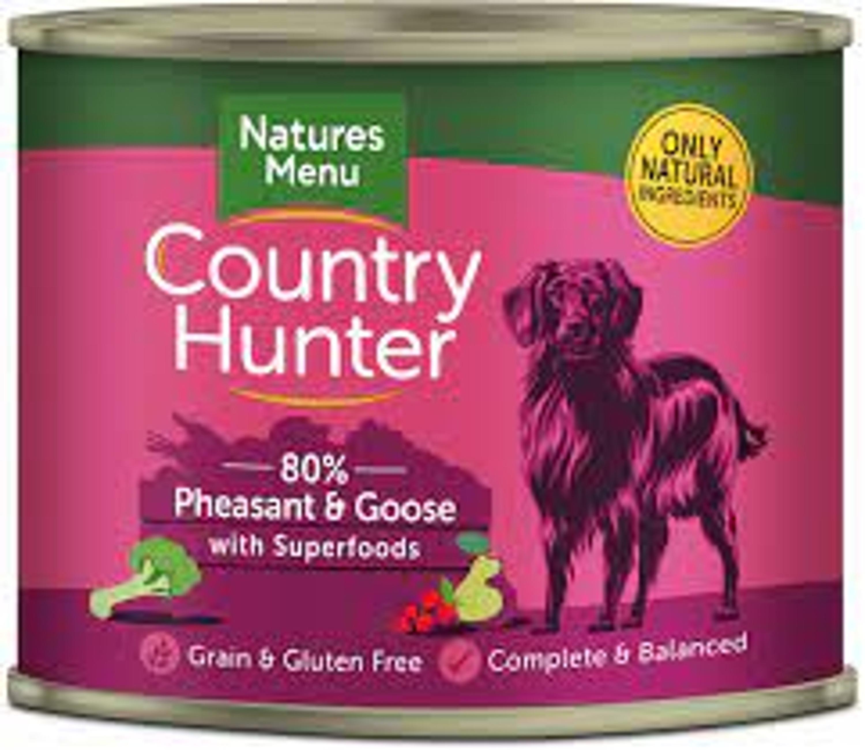 Natures Menu Country Hunter 野鸡和鹅狗湿粮 3 x 600g