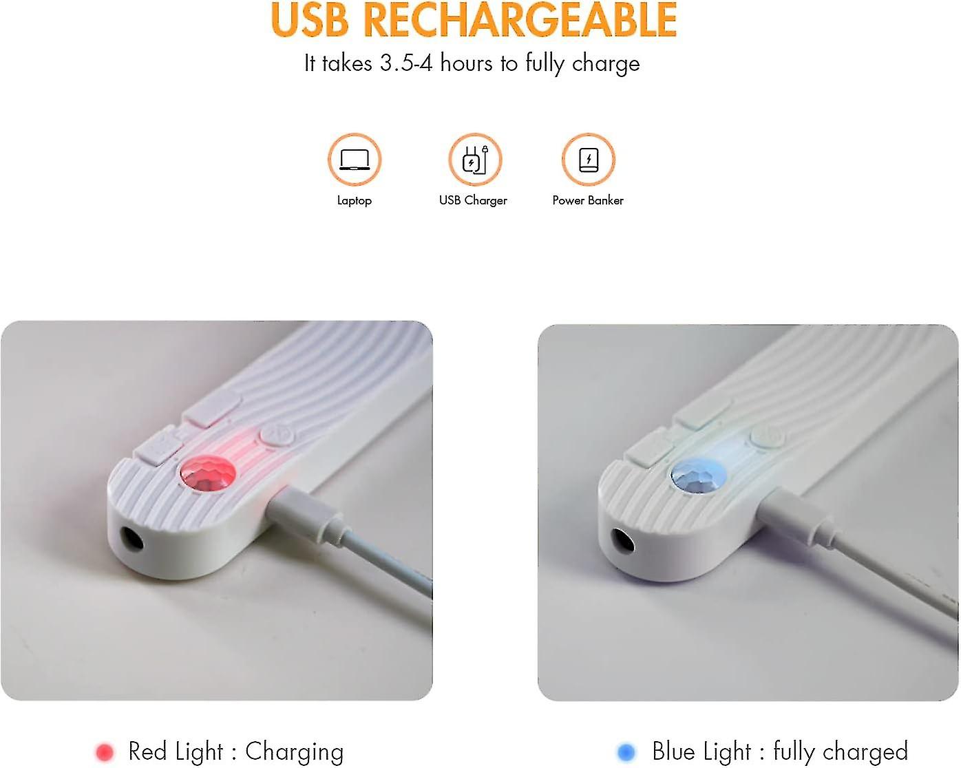 Motion Sensor Light Rechargeable,dimmable Led Strip Lights With Pir Motion Sensor For Wardrobe, Cupboard, Hallway, Stairs