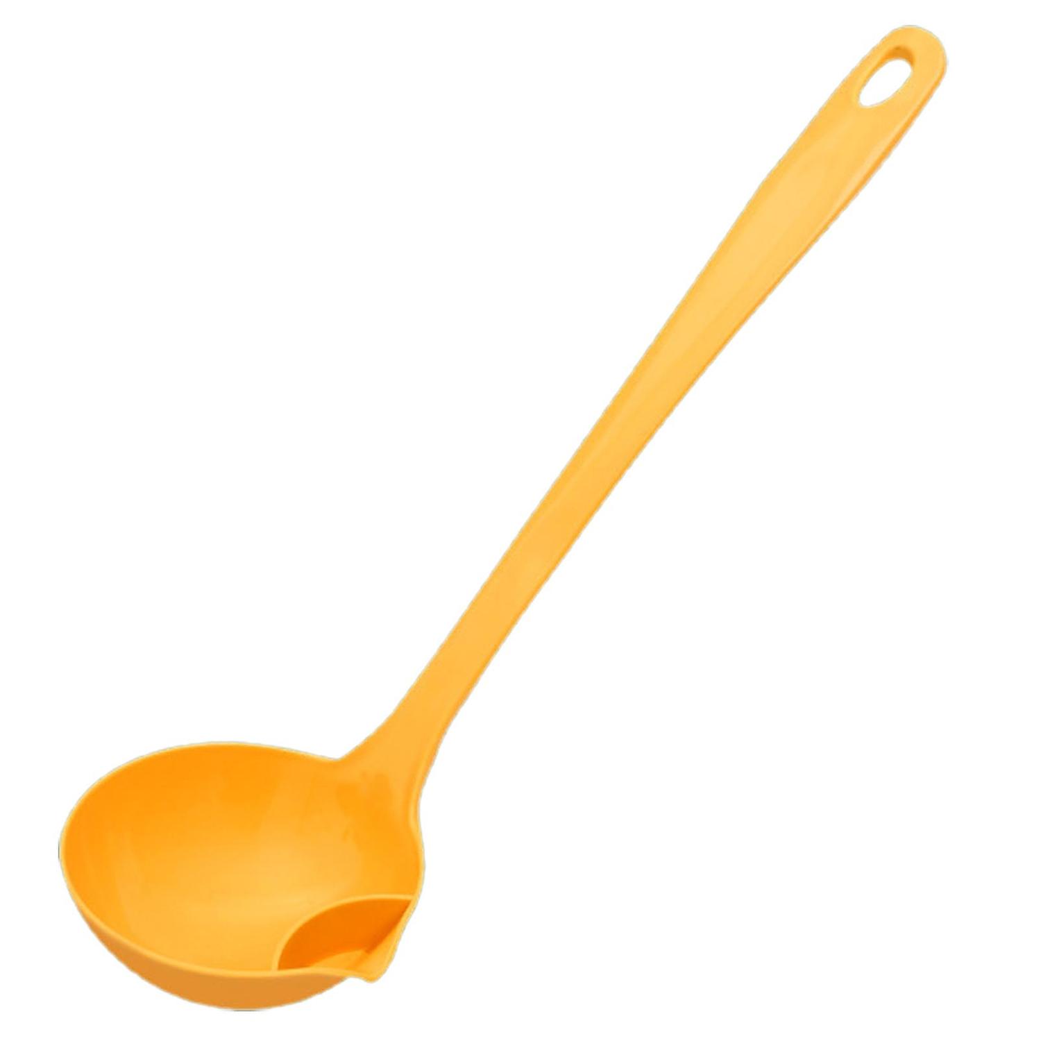 ZHOUBA Oil Skimming Spoon Quick Filtration Long Handle Fat Oil Separator Ladle Kitchen Soup Colander