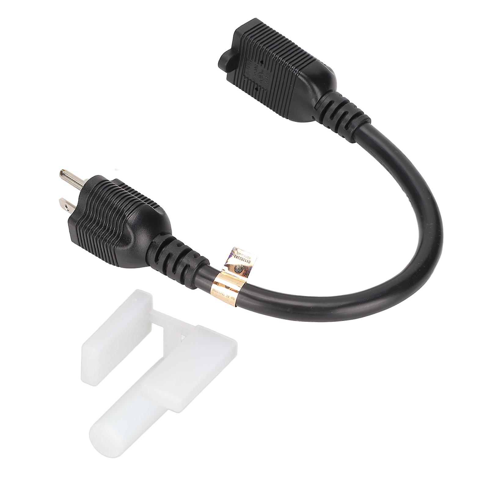 Nema 5‑20P to 5‑20R Heavy Duty 20Amp Power Extension Cord 12AWG 1.0ft Flame Retardant