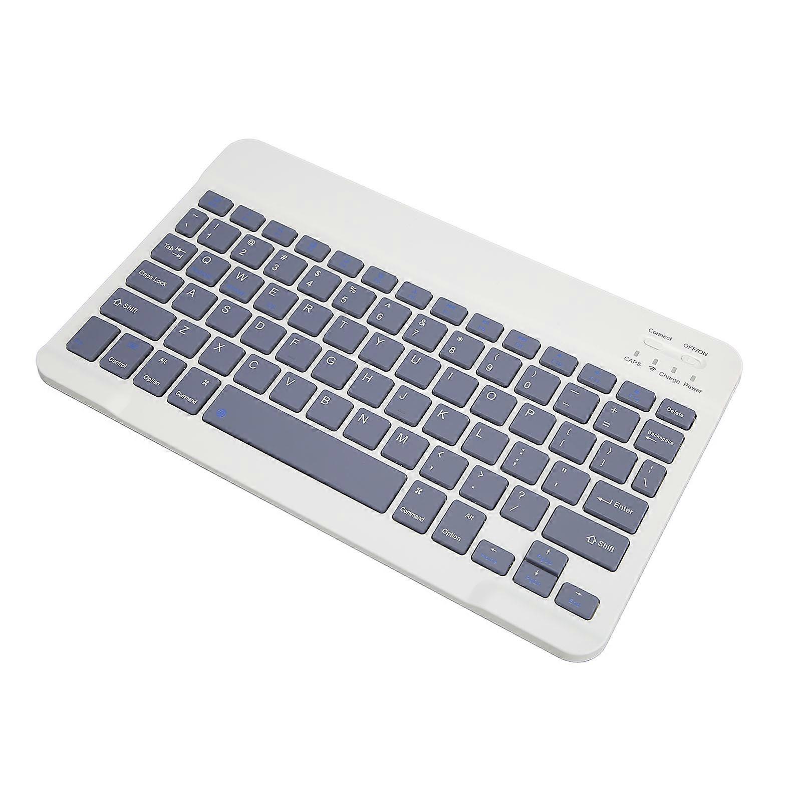 Ergonomic Wireless Bluetooth Keyboard, Ultra Thin & Silent, Rechargeable for iOS, Android, Windows - Dark Purple
