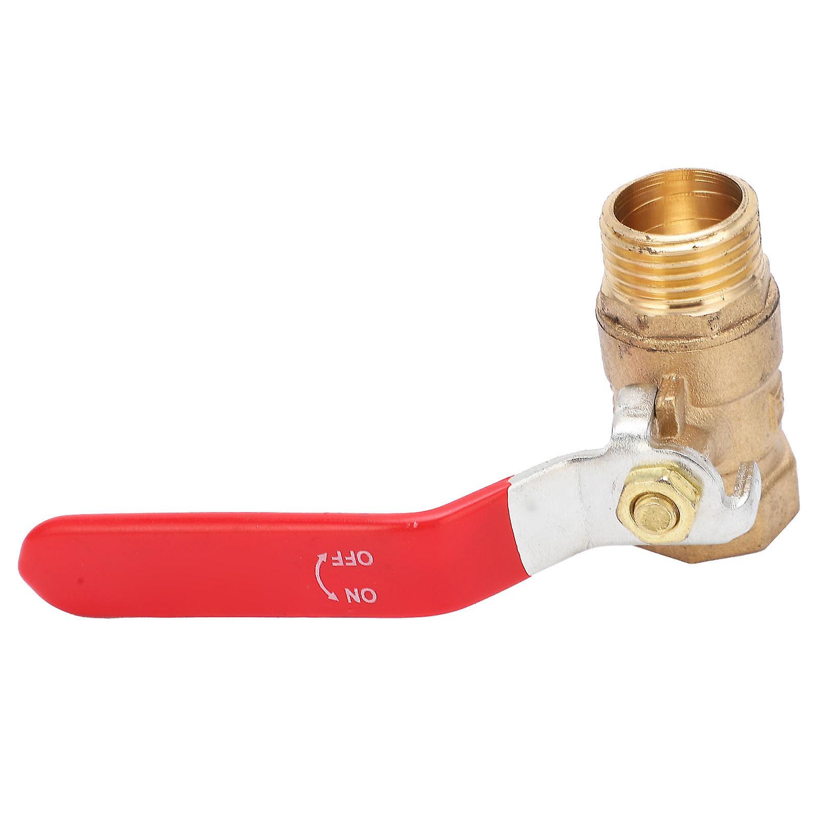 Ball Valve 1/2" Brass Blowdown Valve with Red Handle for Air Compressor