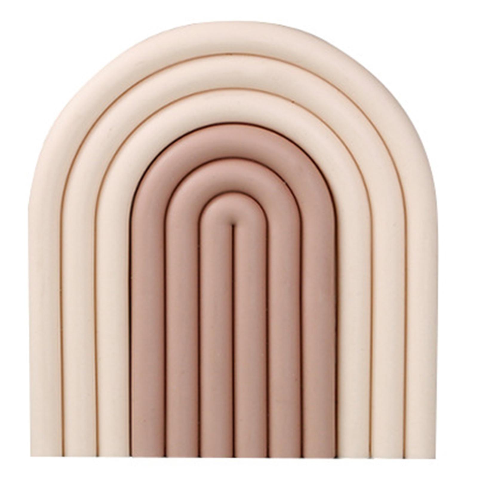 Personality Rainbow Coaster Creative Heat-Resistant Mat Detachable Table Placement Protects Table