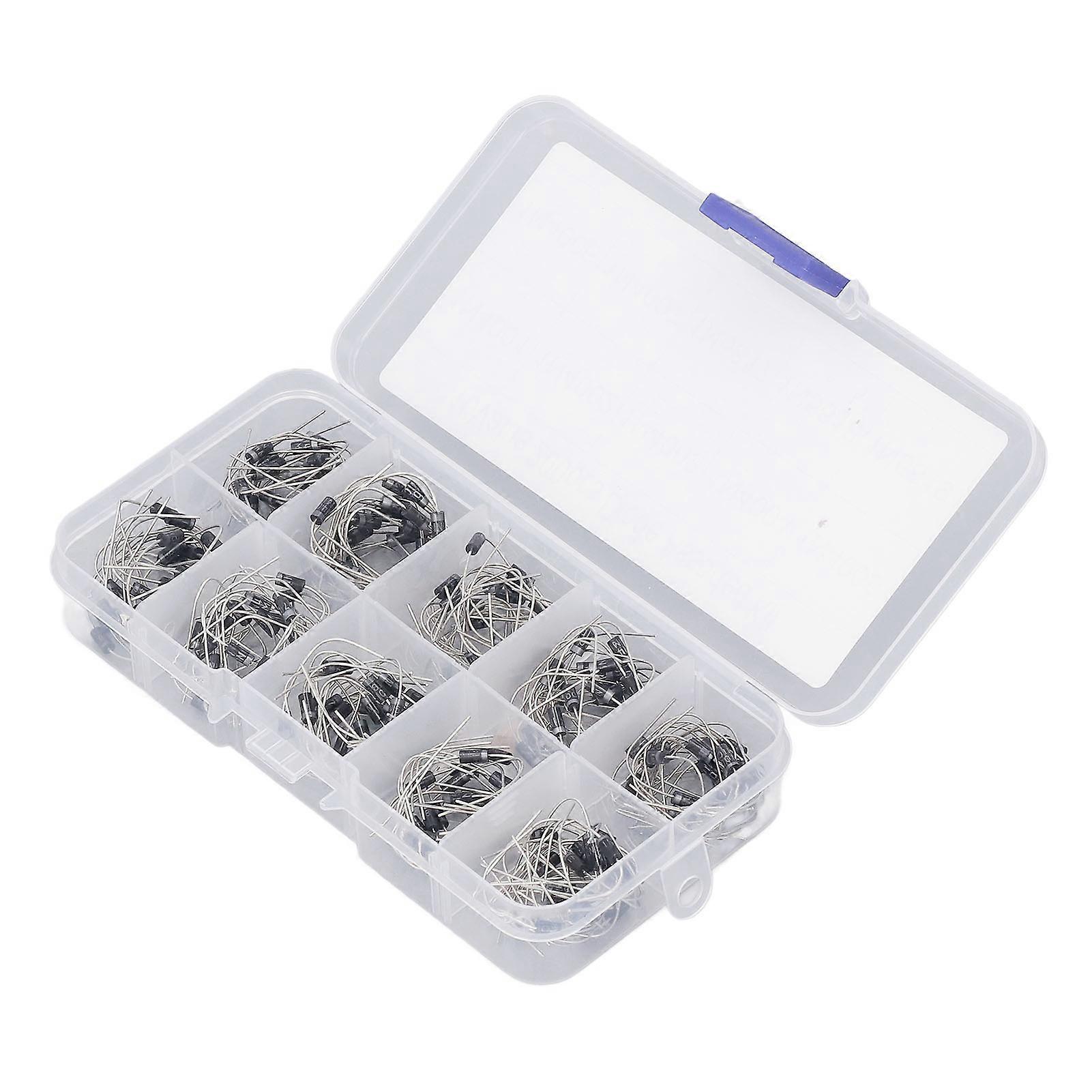 200Pcs Rectifier Diode 1N4001 to 1N4007 to 1N5819 Diode Assorted Kit Set for Product Development Maintenance 