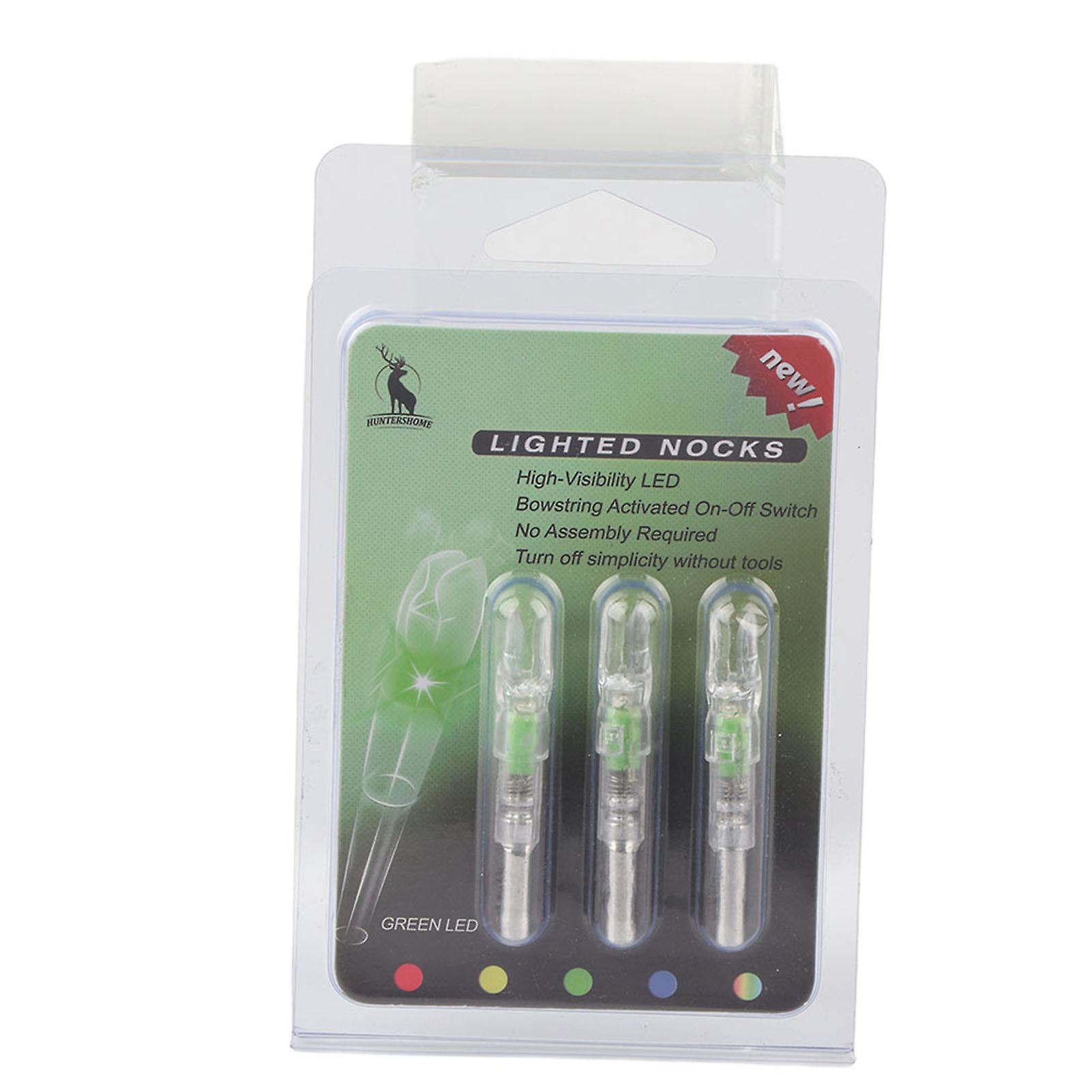 6.2mm Lightweight Arrow LED Lighted Nock with Automatic Knock Archery Arrows Accessory Green