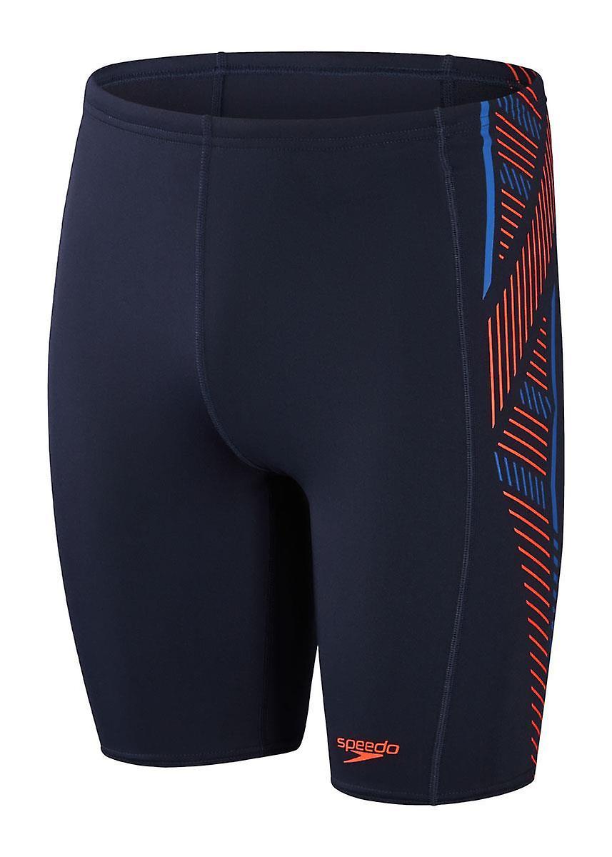 Speedo Tech 面板游泳裤 - 真海军蓝/火山橙/真钴 - 男款
