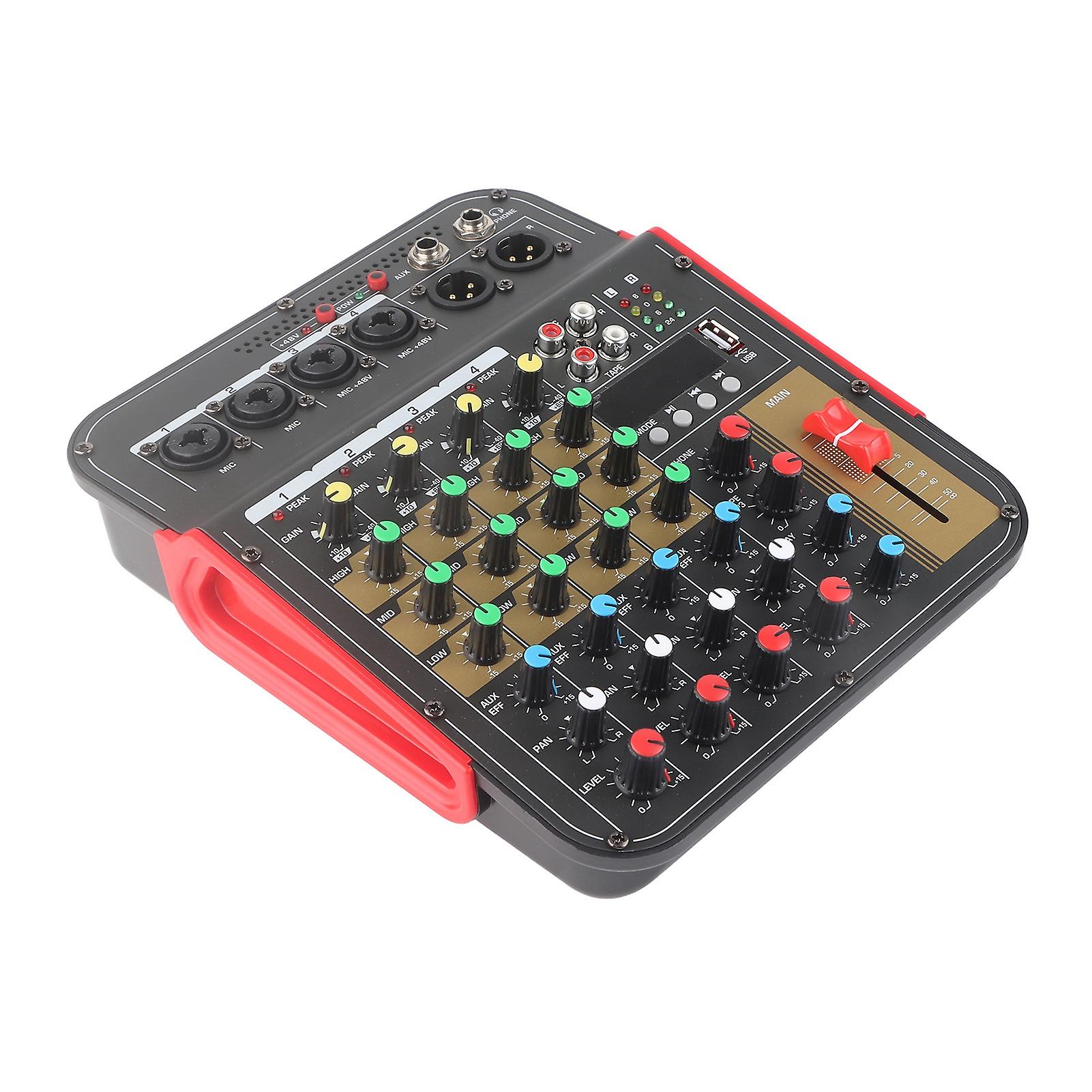 Mixing Console Professional Audio Mixer 4 Channel Digital DJ Controller US Plug AC100?240V
