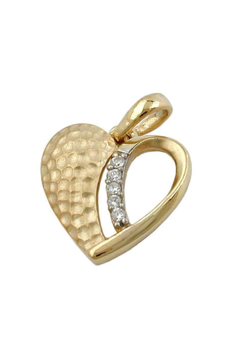 Pendant Heart Two Tone 9k Gold - Gl431256