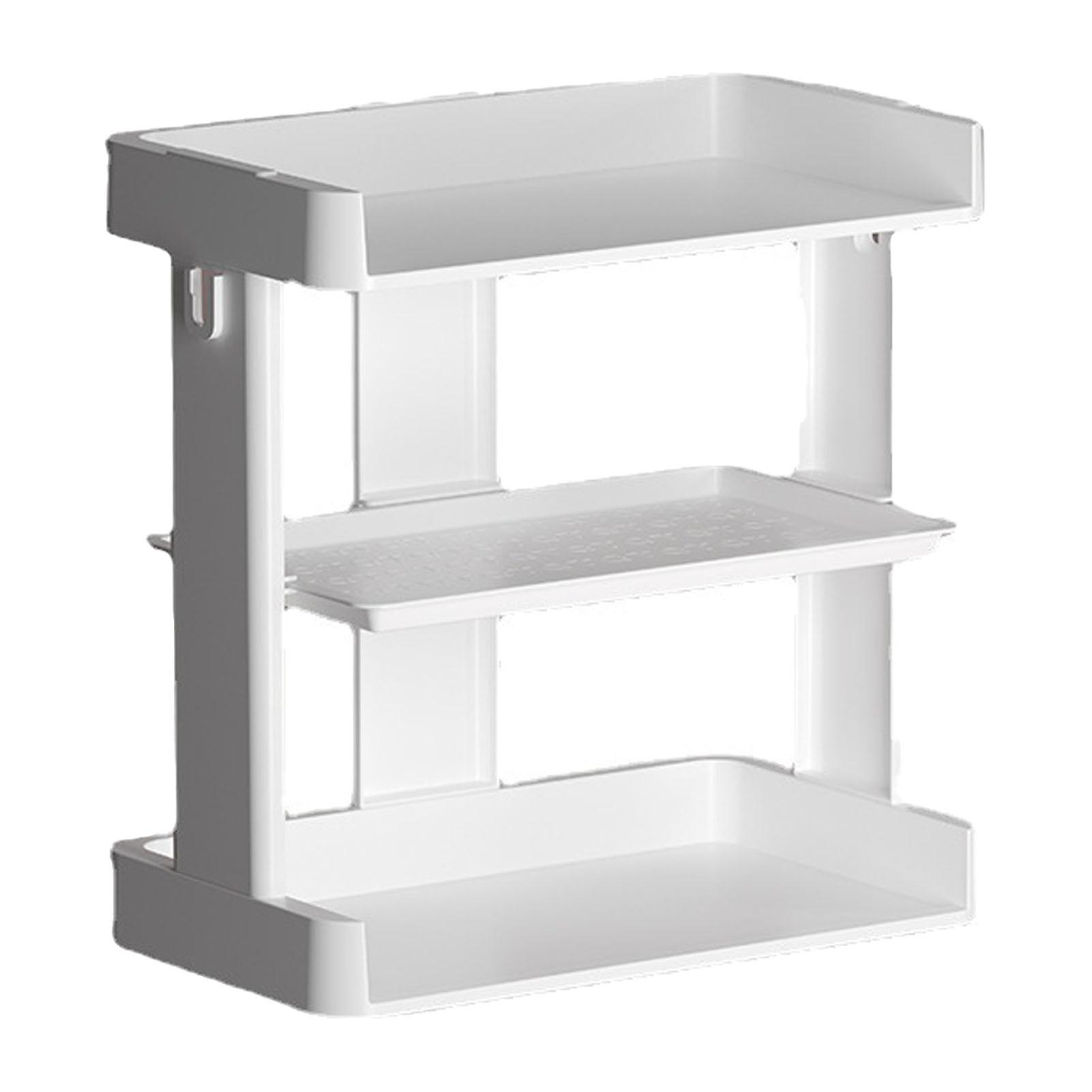 3 Tier Spice Rack with Drawer Layer Multifunction Height Adjustable Countertop Spice Shelf Organizer for Kitchen Bathroom