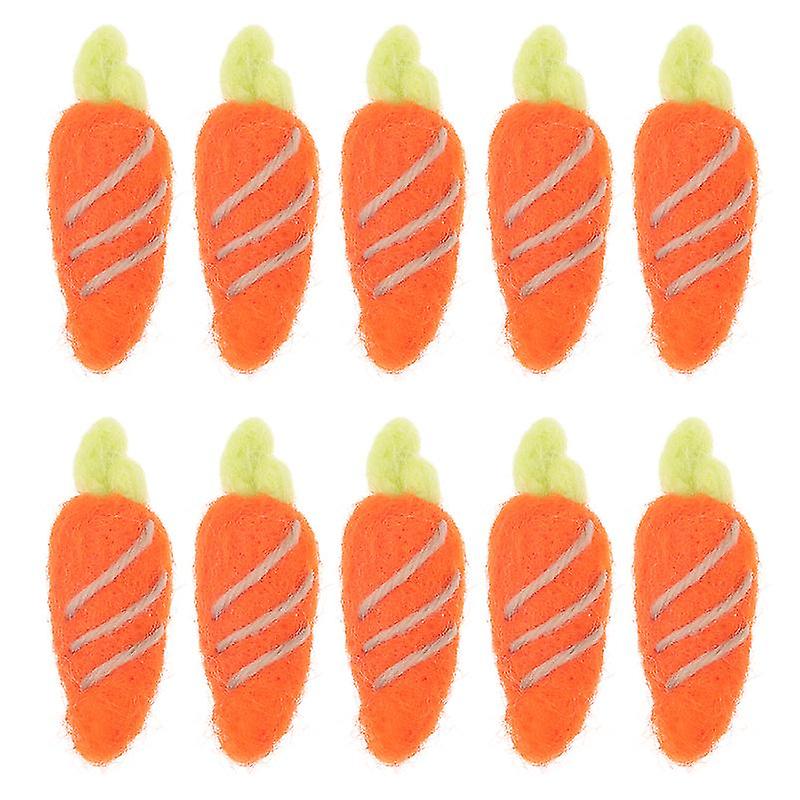 10pcs Wool Felt Carrot