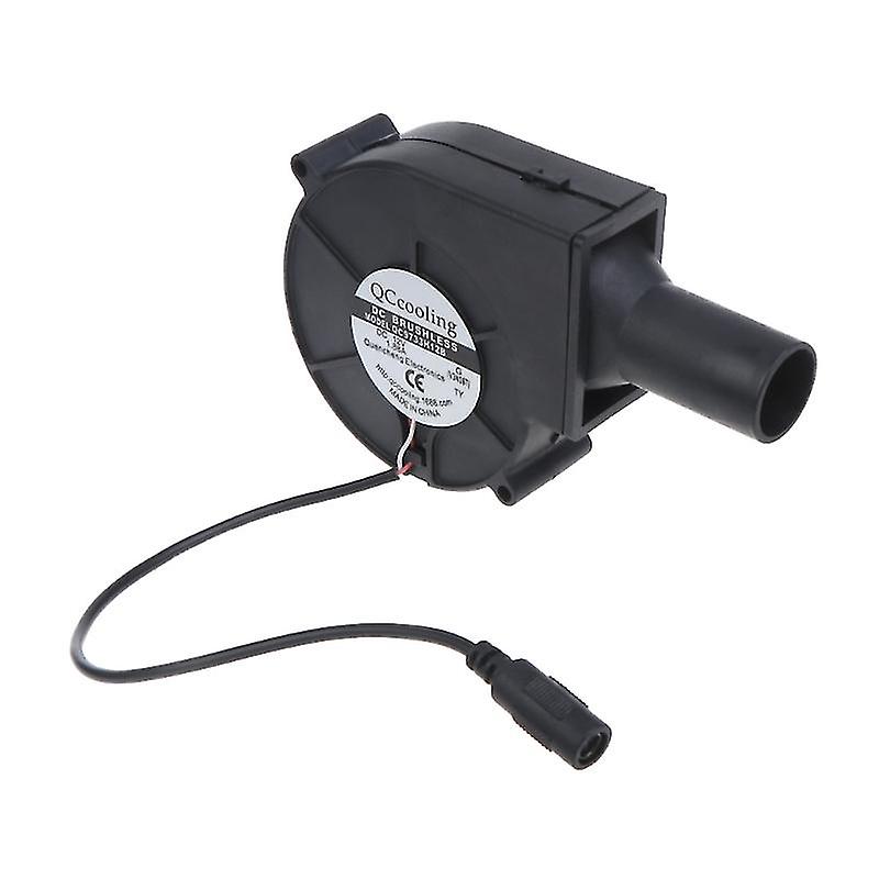 منفاخ توربو صغير محمول ودائم DC-12V مروحة شواء مع منفاخ تجميع الهواء مزود الطاقة وحدة تحكم سرعة الطبخ