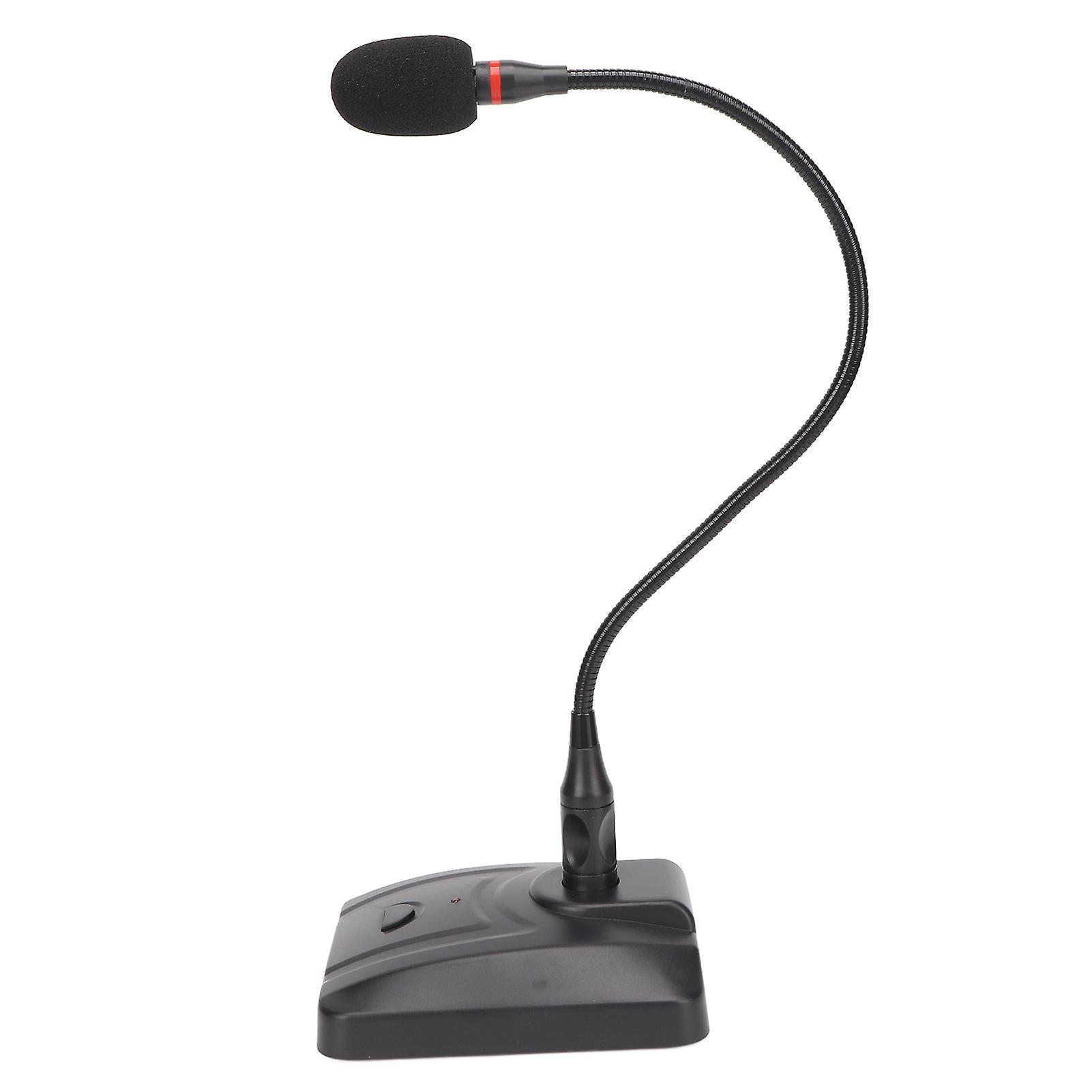 Gooseneck Condenser Microphone Flexible 6.35mm Wired Desktop Microphone for Broadcasting Conferences Lecture 