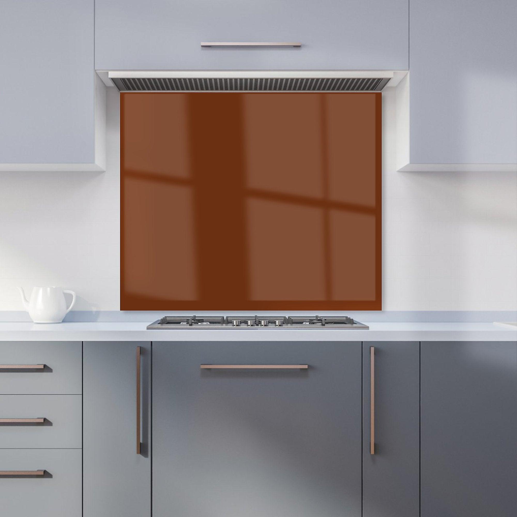 Chocolate Brown Kitchen Splashback