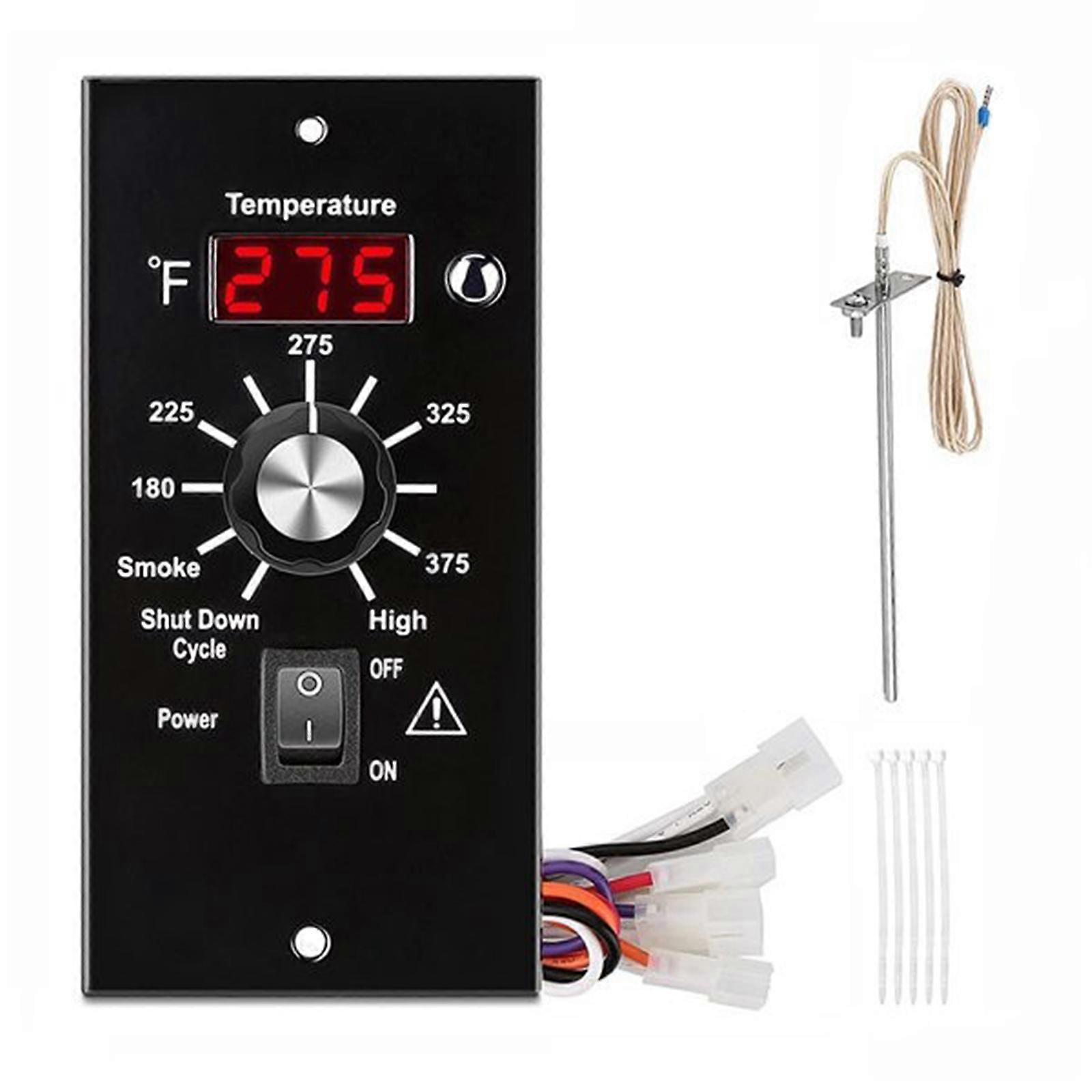 Digital Thermostat and RTD Temperature Sensor for Traeger Pellet Wood Grills