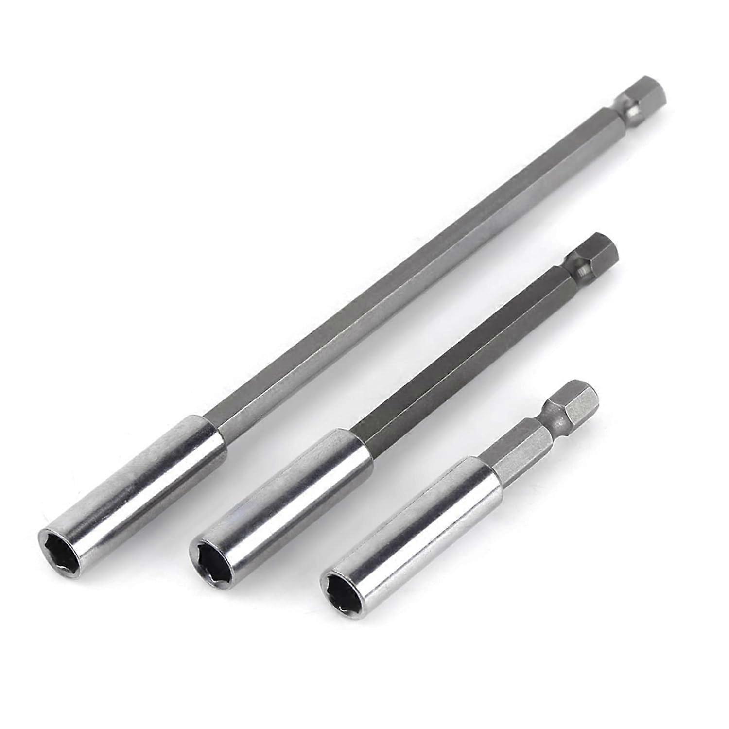 3Pcs Magnetic Bit Holder Extensions 75 100 150Mm Change 1/4 Inch Hex Shank