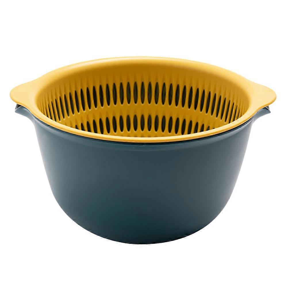 1pc Double-layer Vegetable Drain Basket Multi-functional Kitchen Gadget