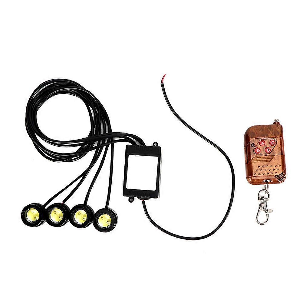 12V 6W 4in1 LED Eagle Eye έκτακτης ανάγκης λάμπα στροβοσκοπίου ασύρματο DRL τηλεχειριστήριο φως ημέρας 16 λειτουργίες φλας