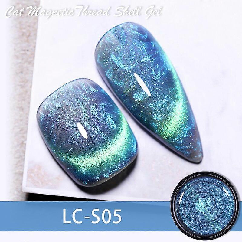 7ML خيط شل جل طلاء الأظافر أبيض ذهبي أزرق 3D لؤلؤة شل شبه دائم نقع قبالة جل الأشعة فوق البنفسجية LED مسمار الفن الورنيش LC-S05