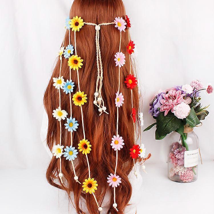 Flower Hippie Headband Corolla - Sunflower Beads