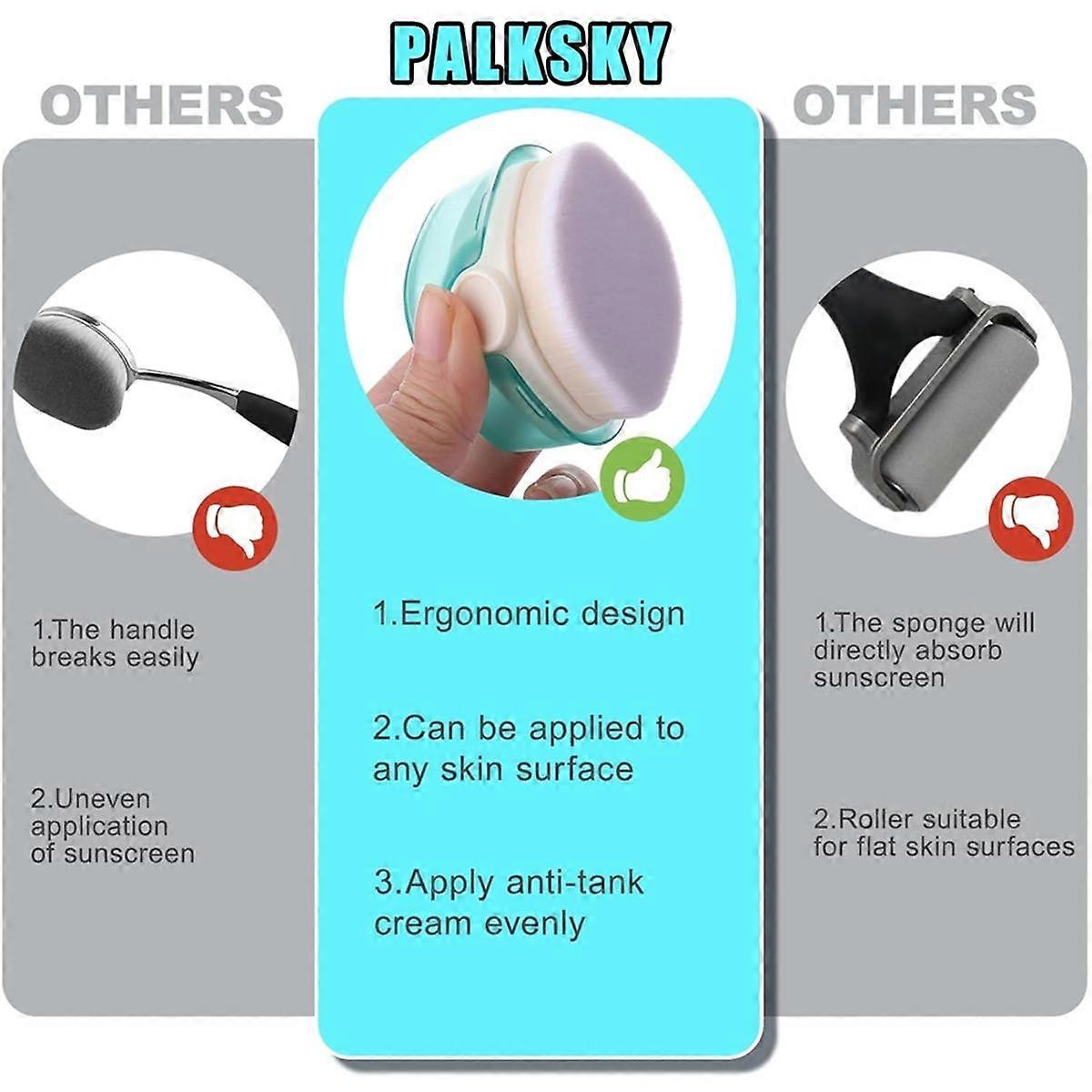 Sunscreen Applicator for Kids,Sunscreen Brush with Protective Cap,Sunscreen Lotion Applicator Travel Sunscreen Brush(A)