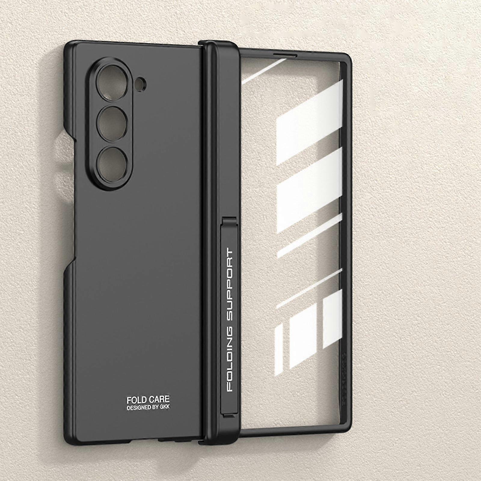 for Samsung Galaxy Z Fold 6 5G Case with Magnetic Hinge Protection and Adjustable Kickstand & Screen Protector, Ultra Thin PC Hard Back Shockproof Cov