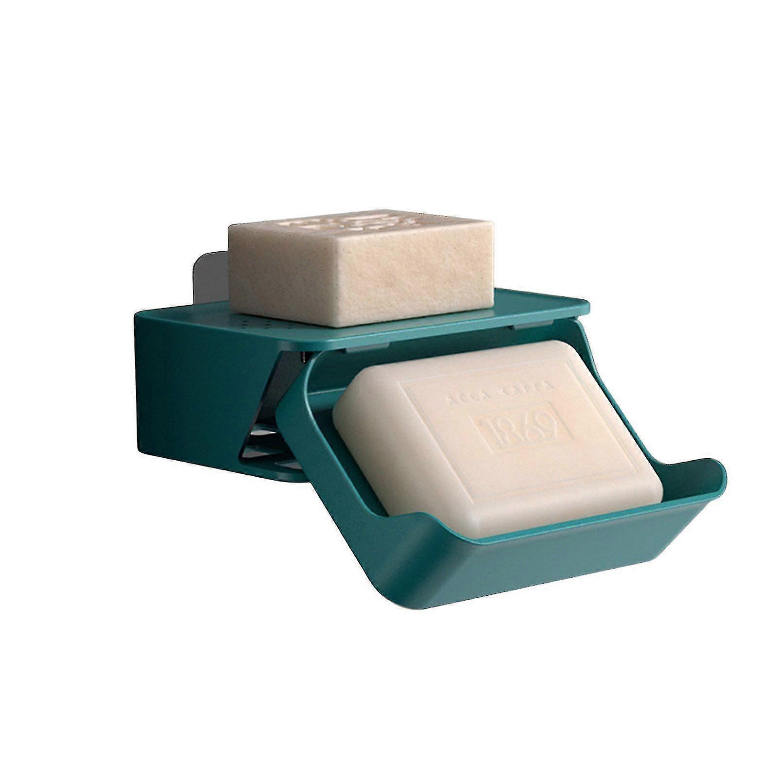 Soap Box With Draining Tray Drawer Type No Punching Soap Dish For Home Flat Dormitory Hotel