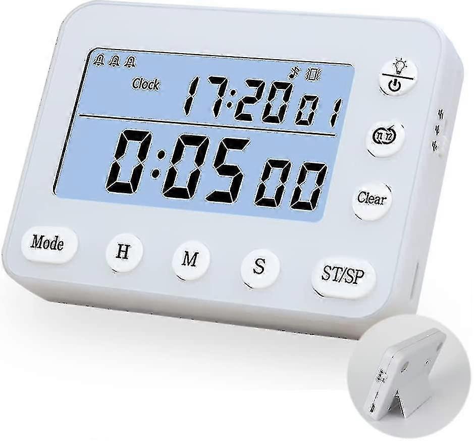 KINCJON Rechargeable Digital Interval Timer, On/off Function, Adjustable Volume Alarm