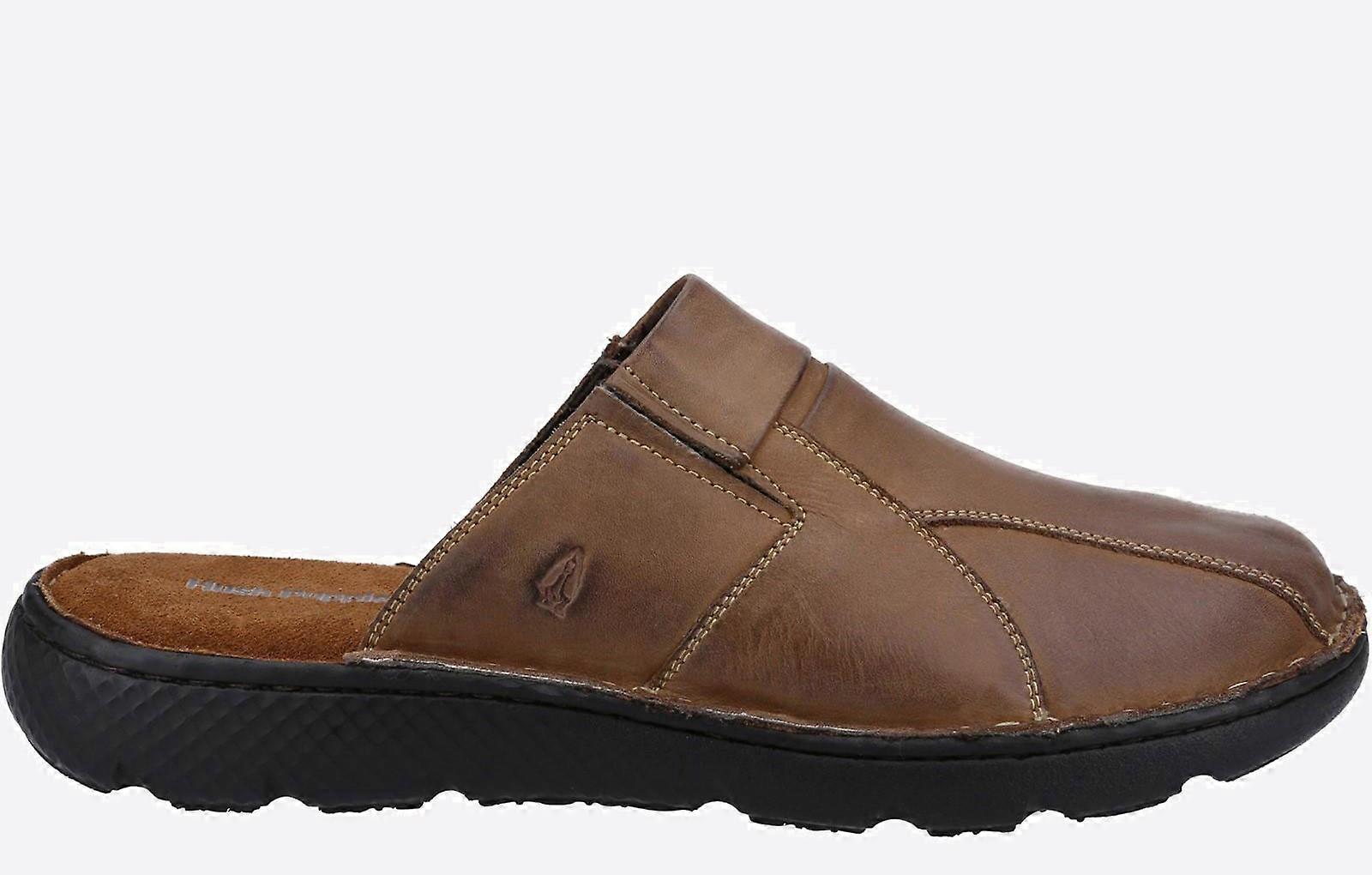 Hush Puppies Carson Mule Leather Sandal Brown