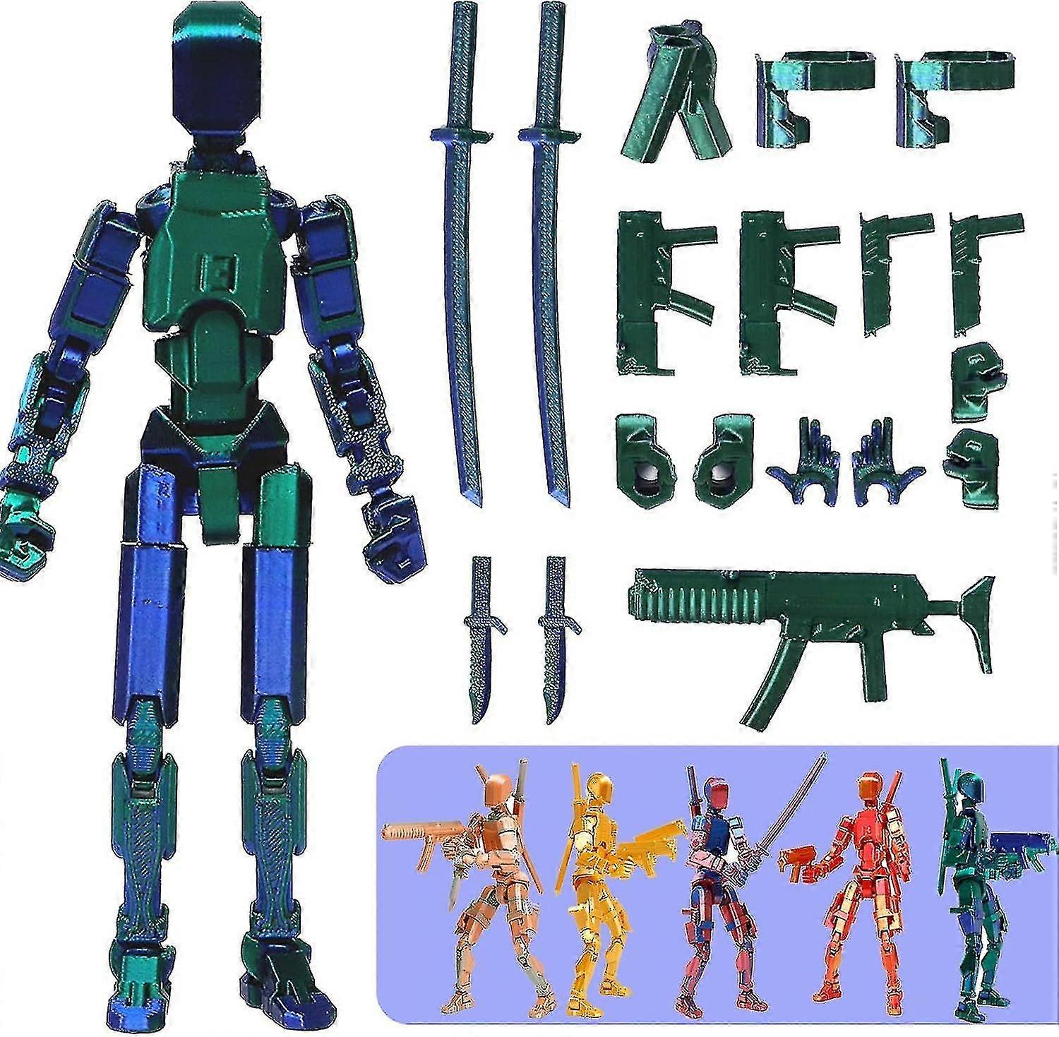 T13 Action Figure, Titan 13 Action Figure 3D Titans Figure, 3D Printed Action Figure Nova 13 Action Figure, Multi-Articular Action Figures