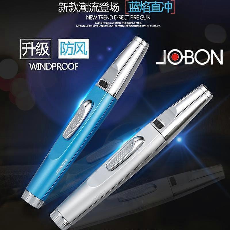 Lighter Blue Flame Windproof Lighter Creative Personality Cigarette Lighter Direct Punching Machine Burning Torch