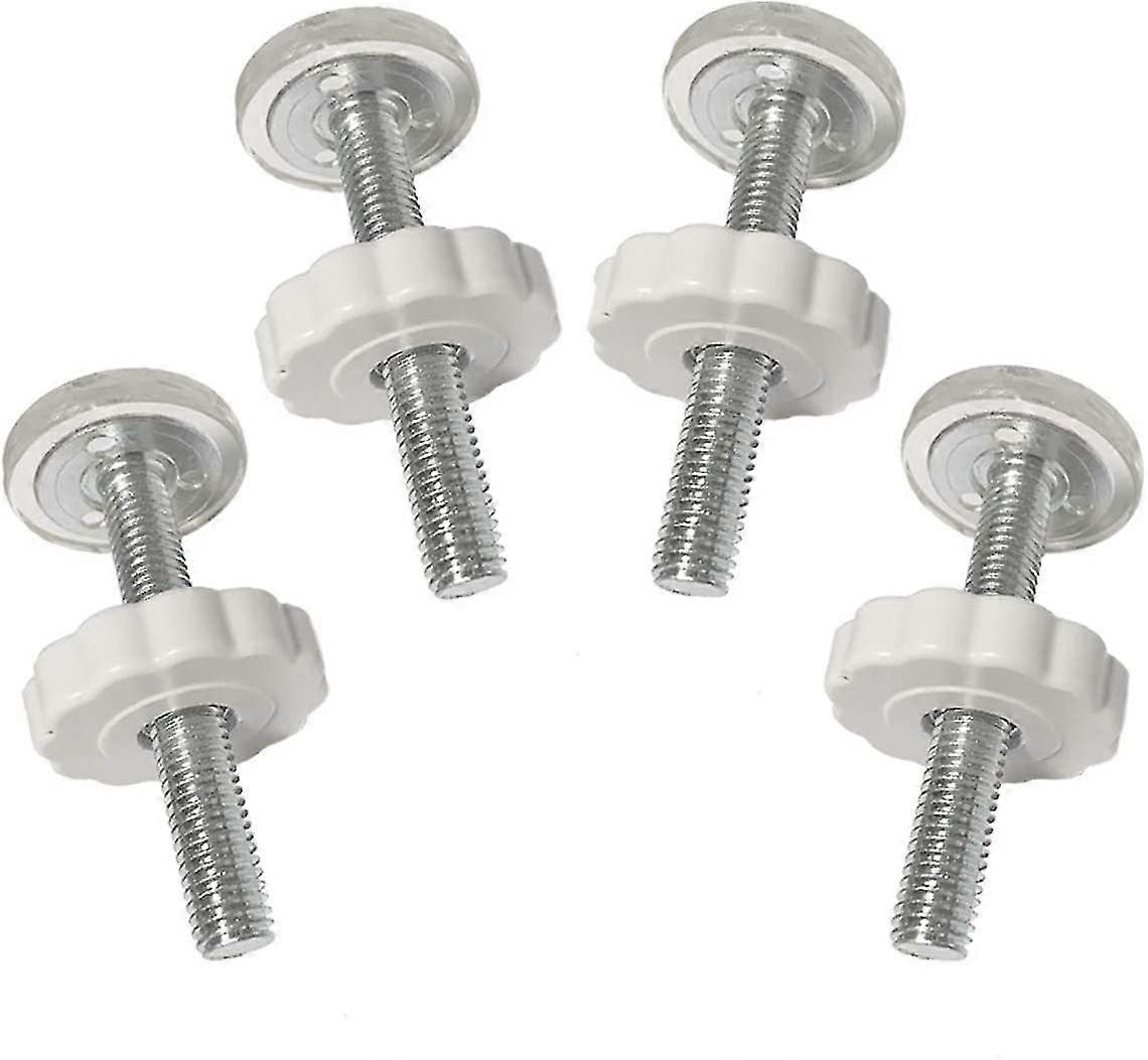 4 Adet Basınç Bebek Kapıları Dişli Mil Çubukları Yürümek Thru Gates Aksesuar Vida Cıvatalar Kit Fitting