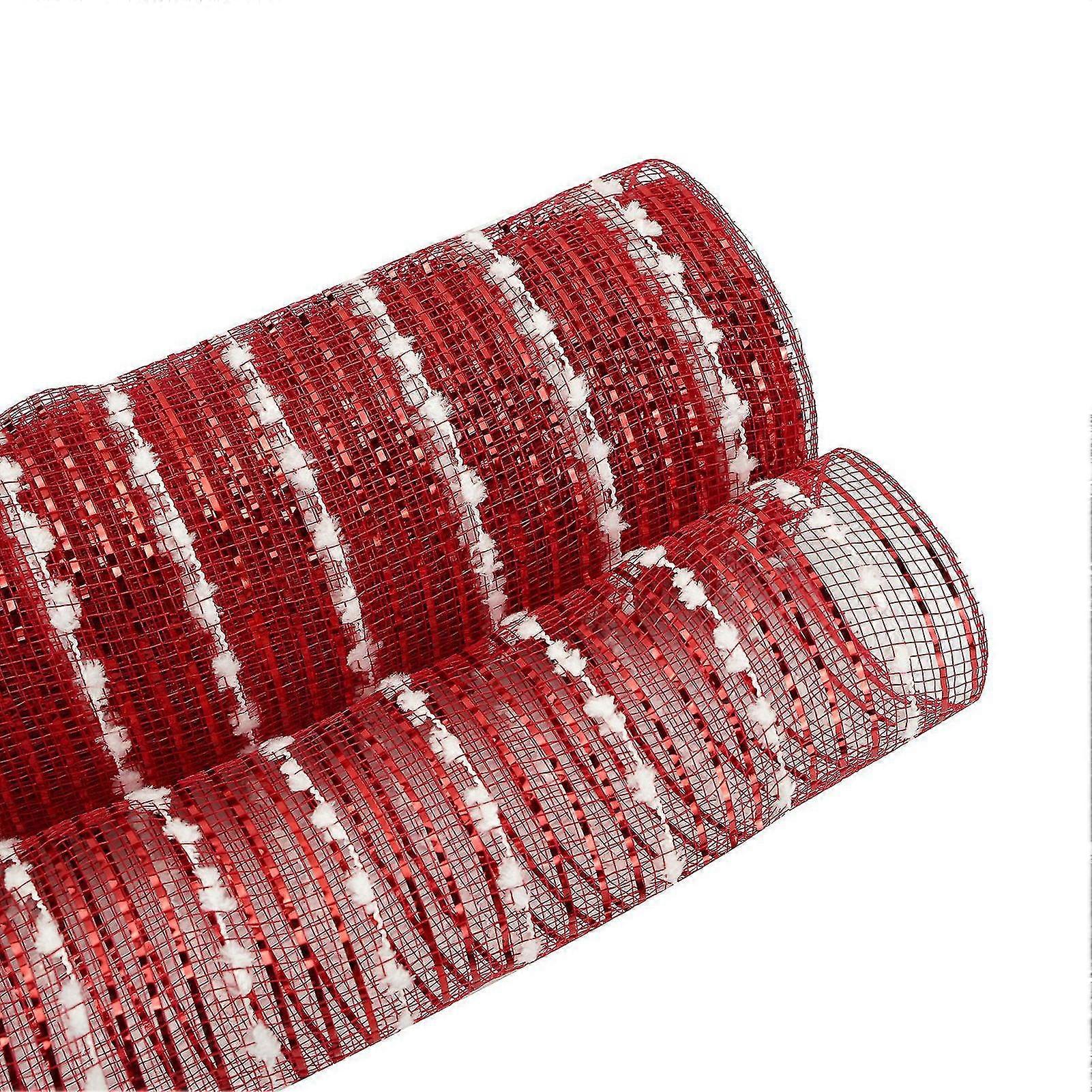 Wrapping Wreath Mesh Ribbon Diy Xmas Christmas Flower Wreath Mesh Ideal Ribbon Decor For Home