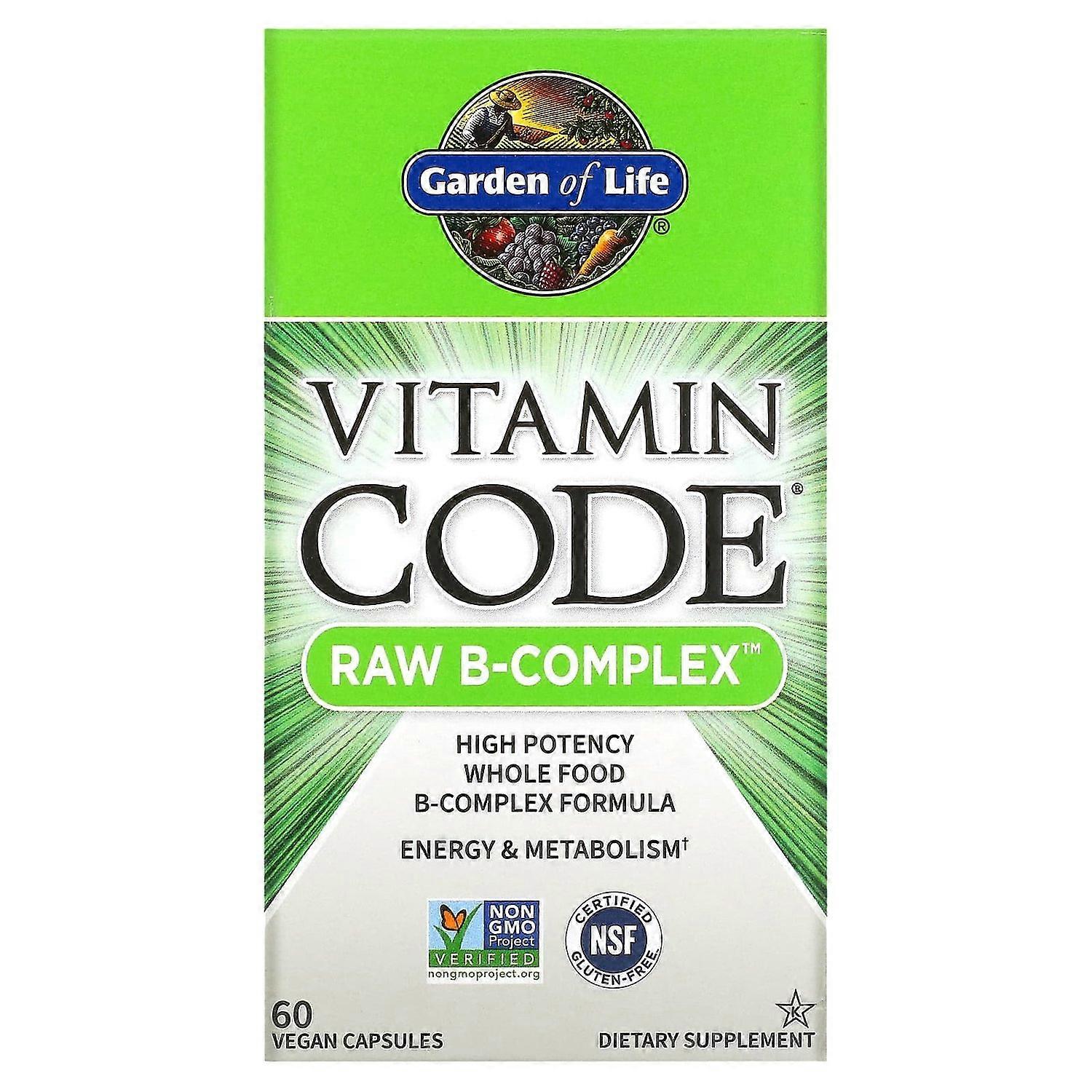 Garden of Life, Vitamin Code, RAW B-Complex, 60 Vegan Capsules